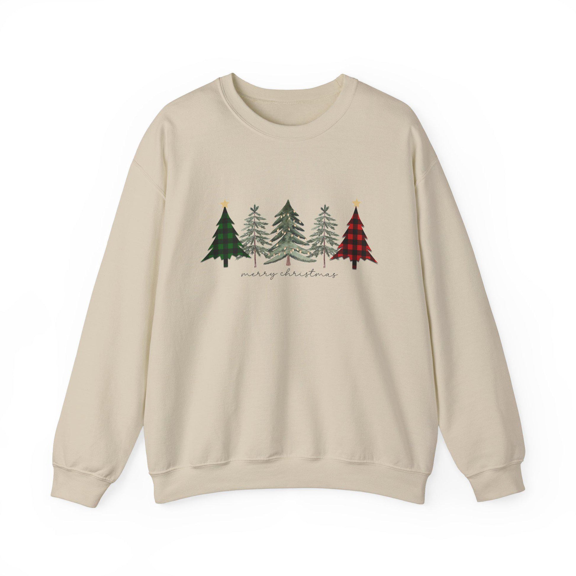 Christmas Trees Unisex Rustic Sweatshirt
