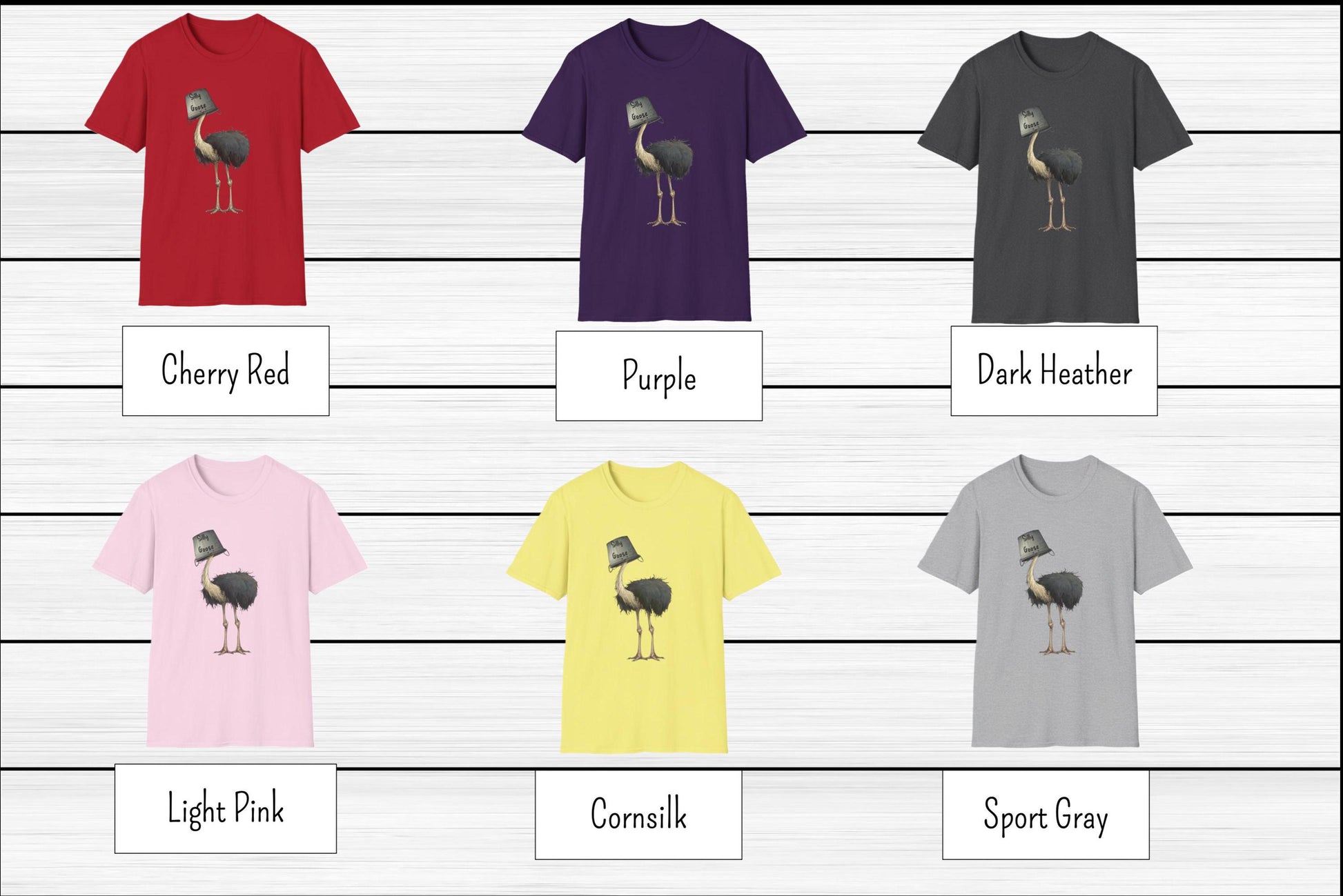 Funny Ostrich Softstyle Tee - 'Silly Goose" Tee