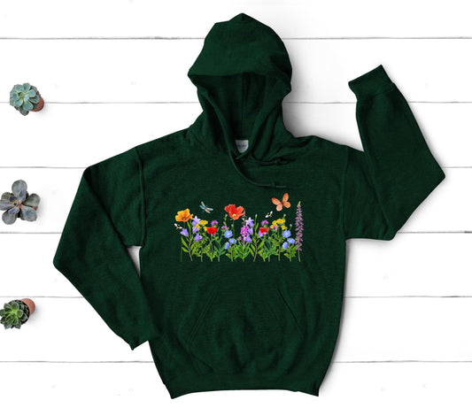 Wildflower Garden Hooded Sweatshirt