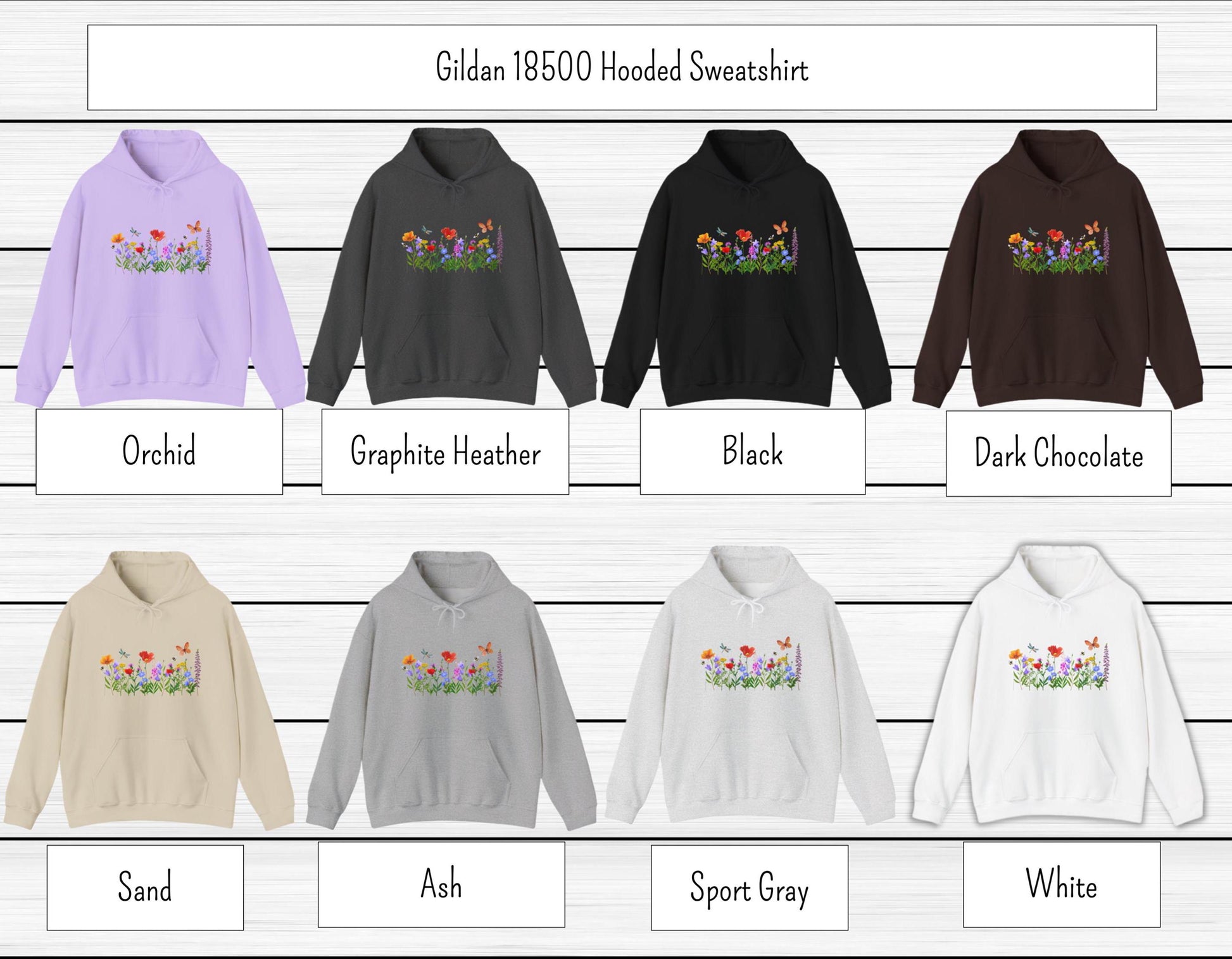 Wildflower Garden Hooded Sweatshirt