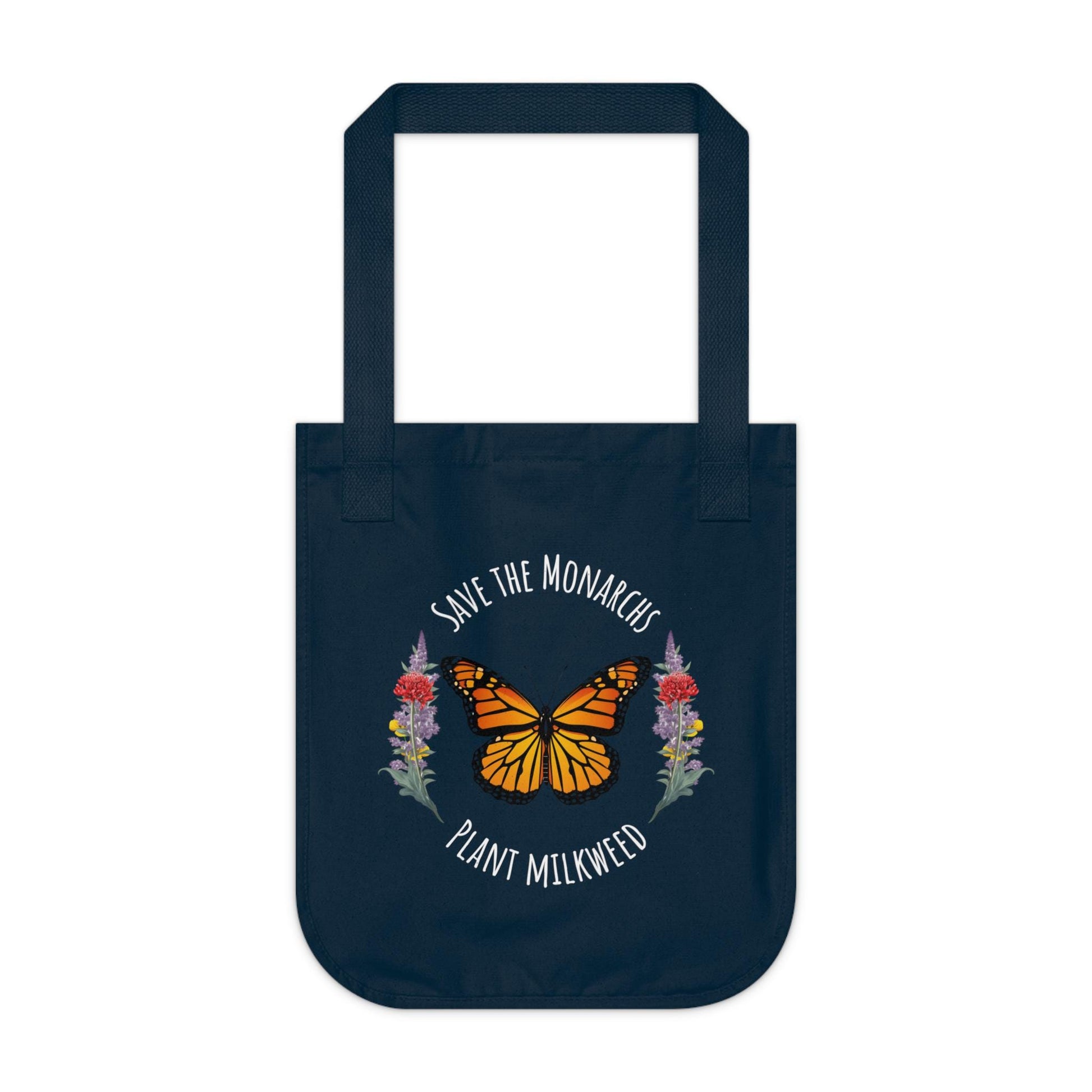 Eco-Friendly Tote Bag - Save the Monarchs, Plant Milkweed - Endangered Species Awareness, Nature Lover Gift, Butterfly Lover Gift,