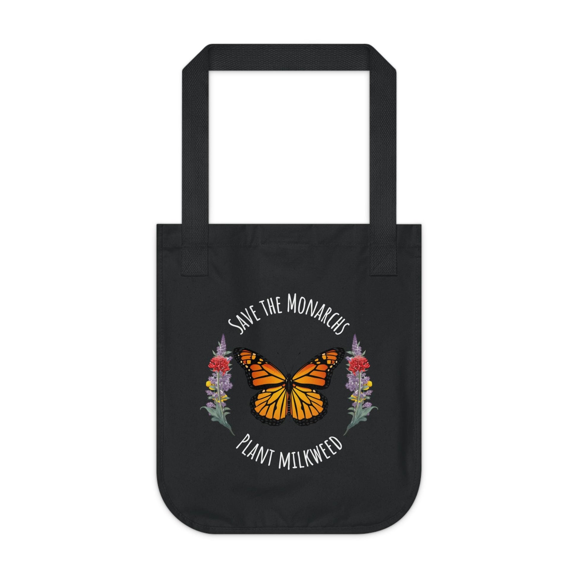 Eco-Friendly Tote Bag - Save the Monarchs, Plant Milkweed - Endangered Species Awareness, Nature Lover Gift, Butterfly Lover Gift,