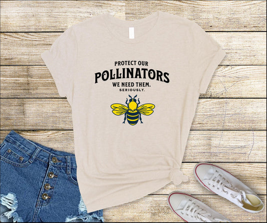 Protect our pollinators T-Shirt - Nature Conservation Shirt - Earth Day Apparel