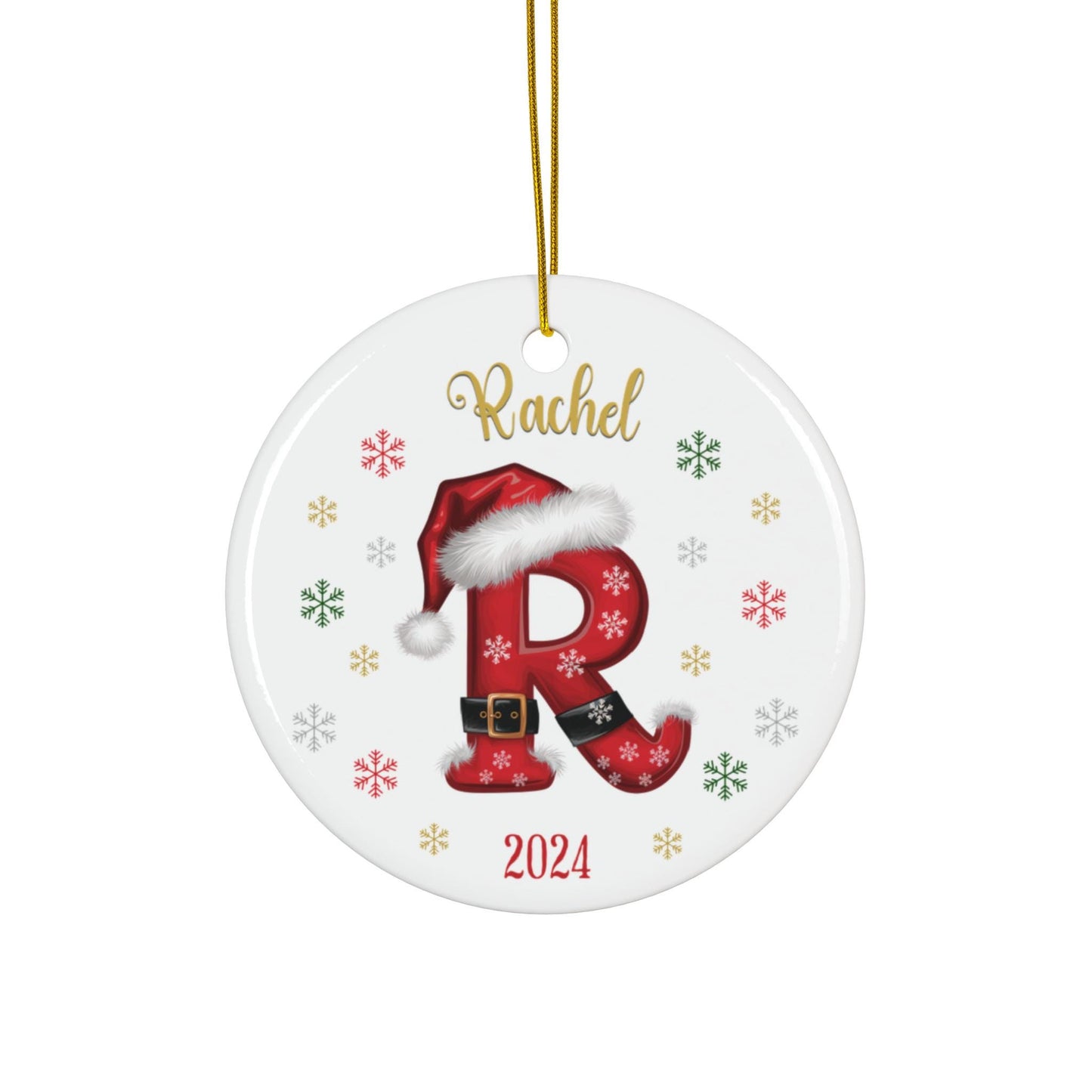 Personalized Christmas Ornament - Initial Monogram