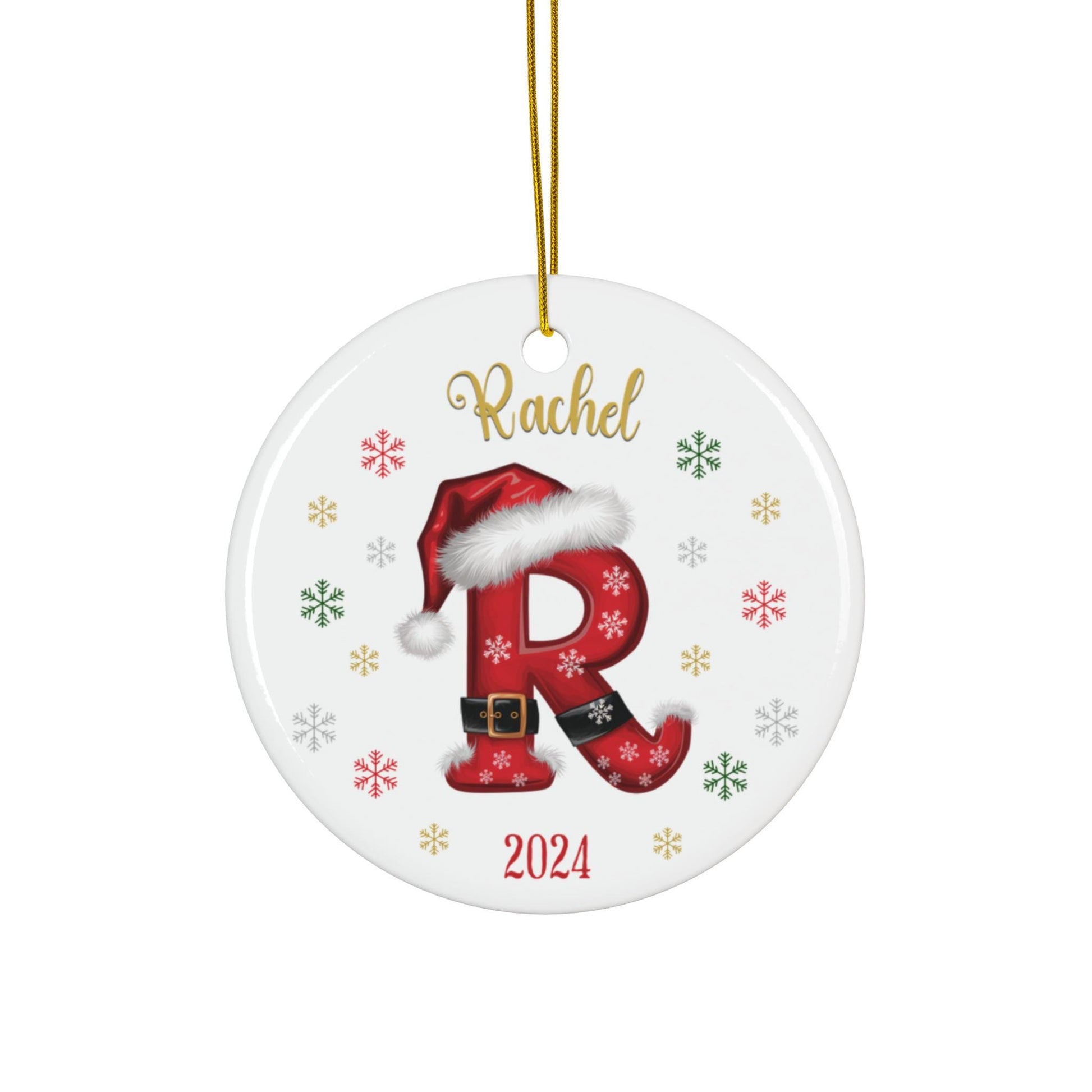 Personalized Christmas Ornament - Initial Monogram