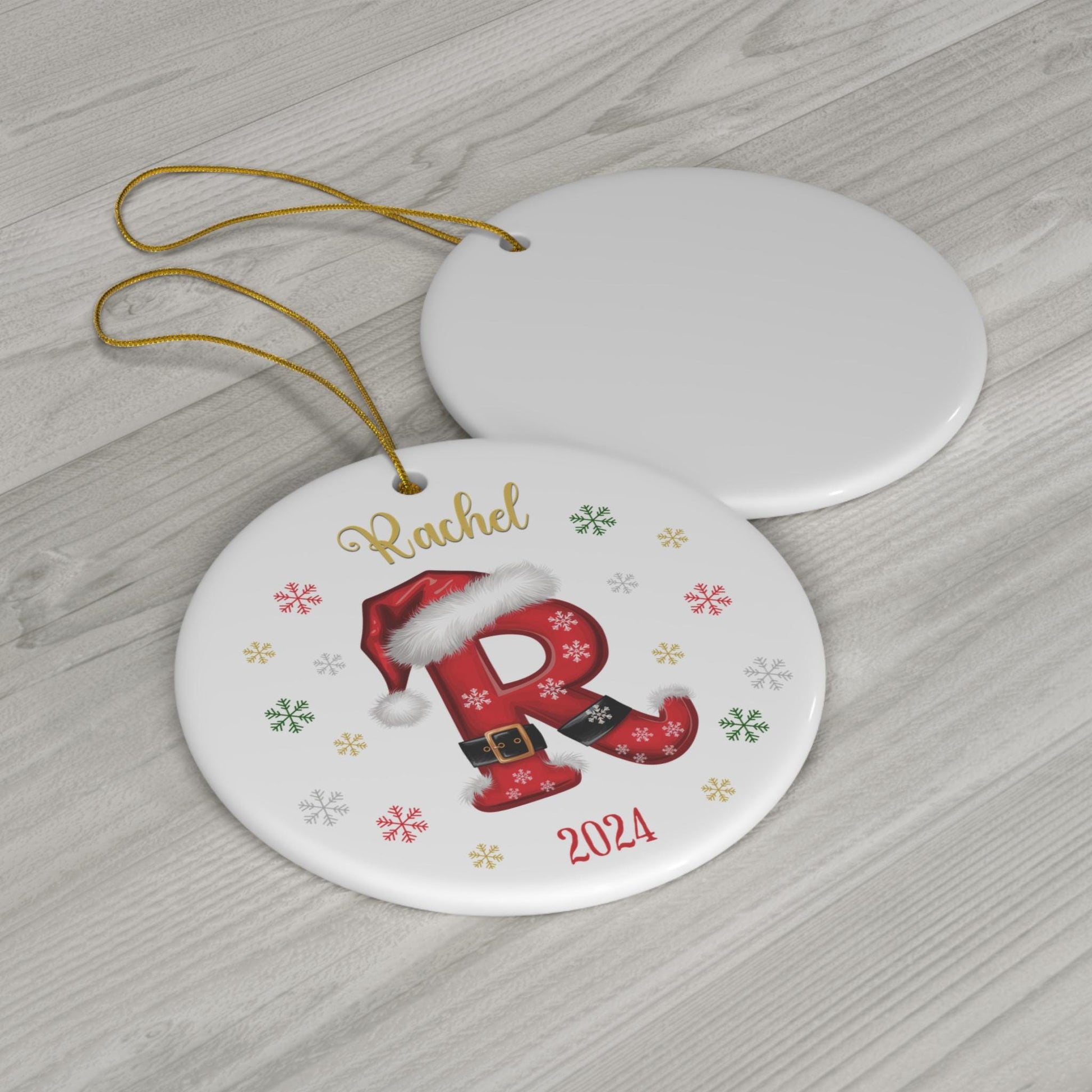 Personalized Christmas Ornament - Initial Monogram