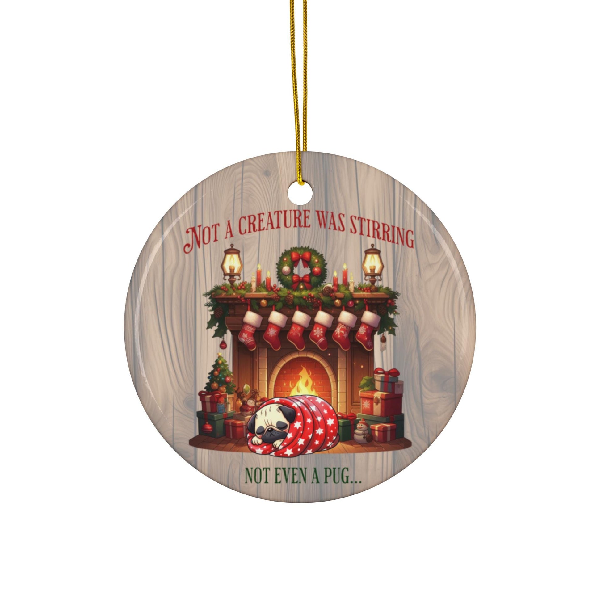 Pug Christmas Ornament - "The Night Before Christmas"