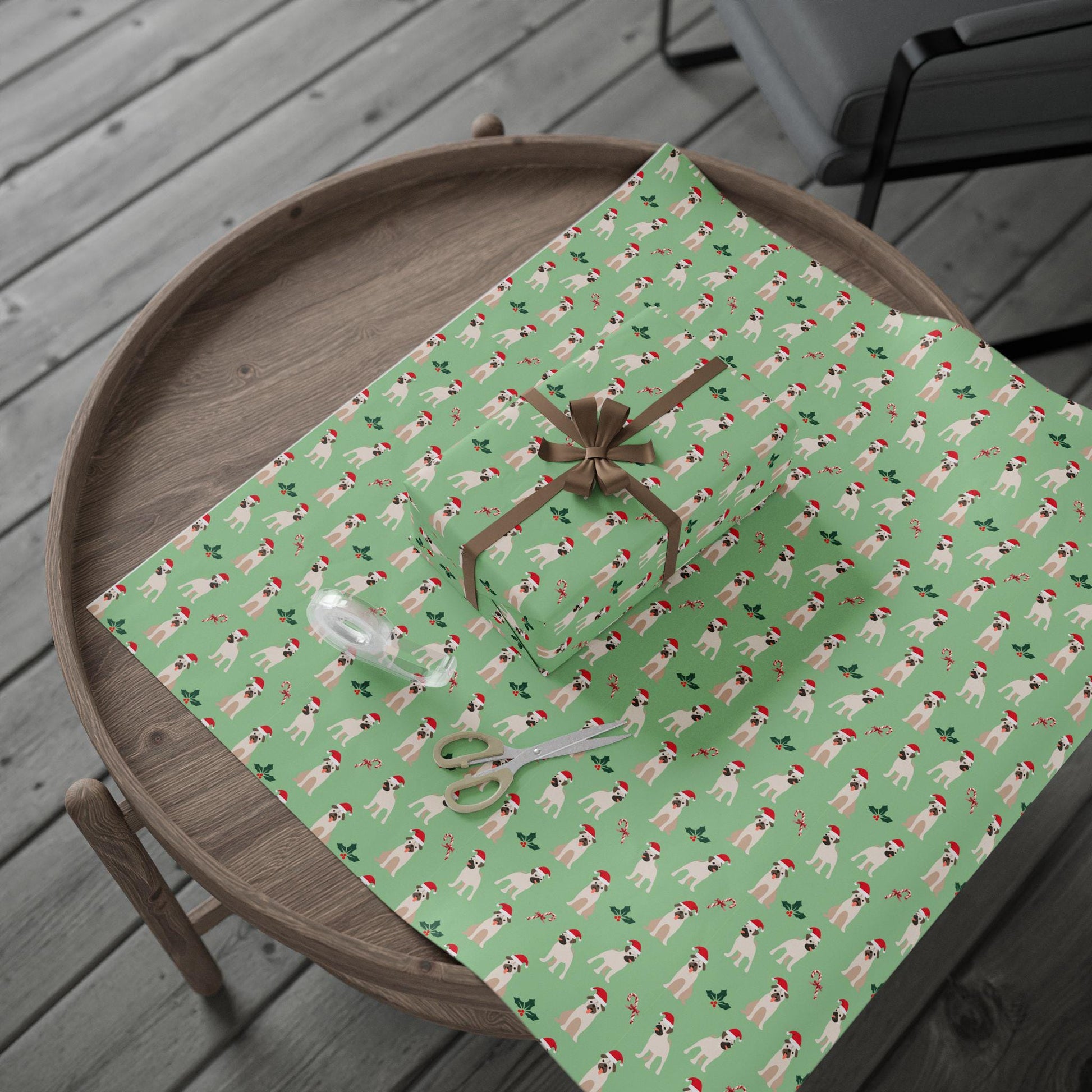 Christmas Pugs Wrapping Paper