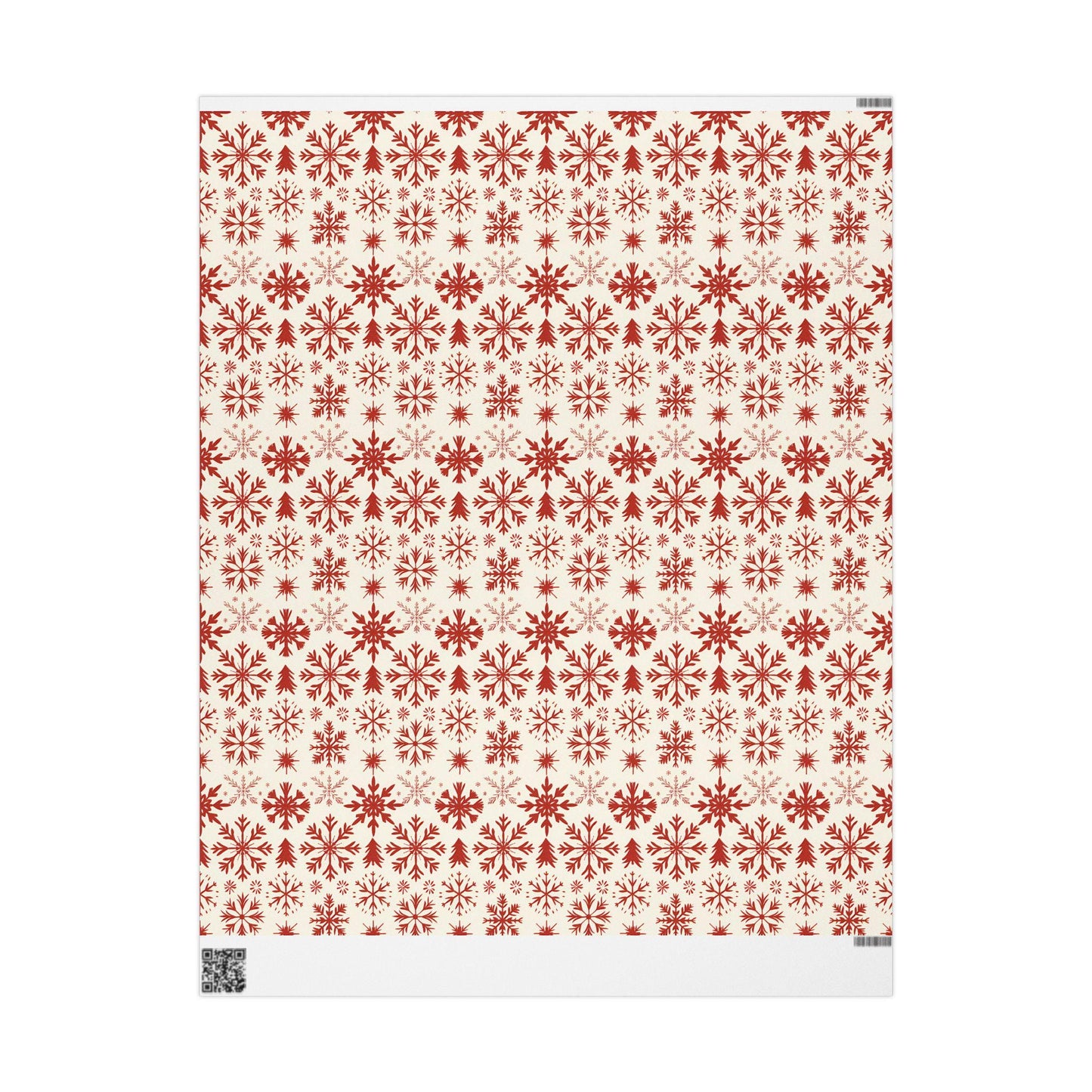 Christmas Wrapping Papers, Festive Red Snowflake Design, Holiday Gift Wrap, Vibrant Xmas Packaging, Winter Party Supplies