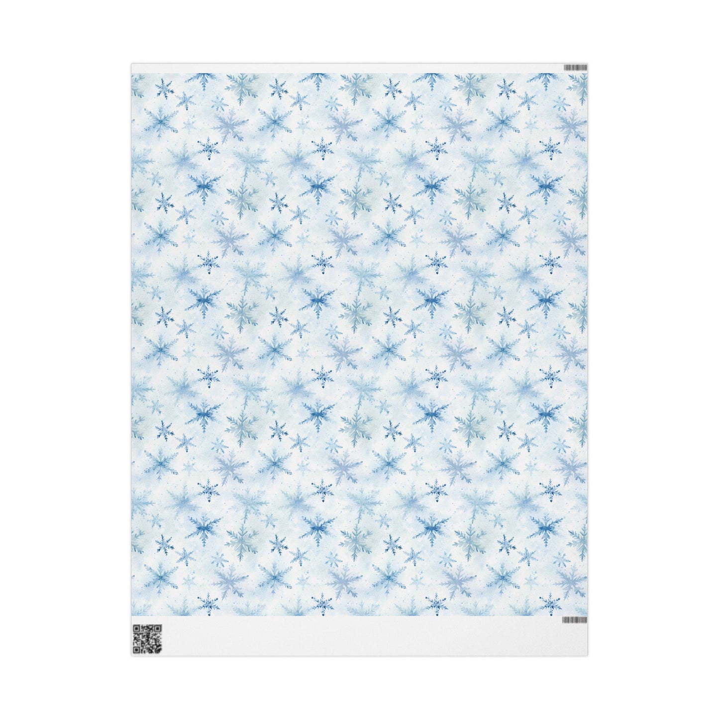 Blue Snowflake Christmas Wrapping Paper