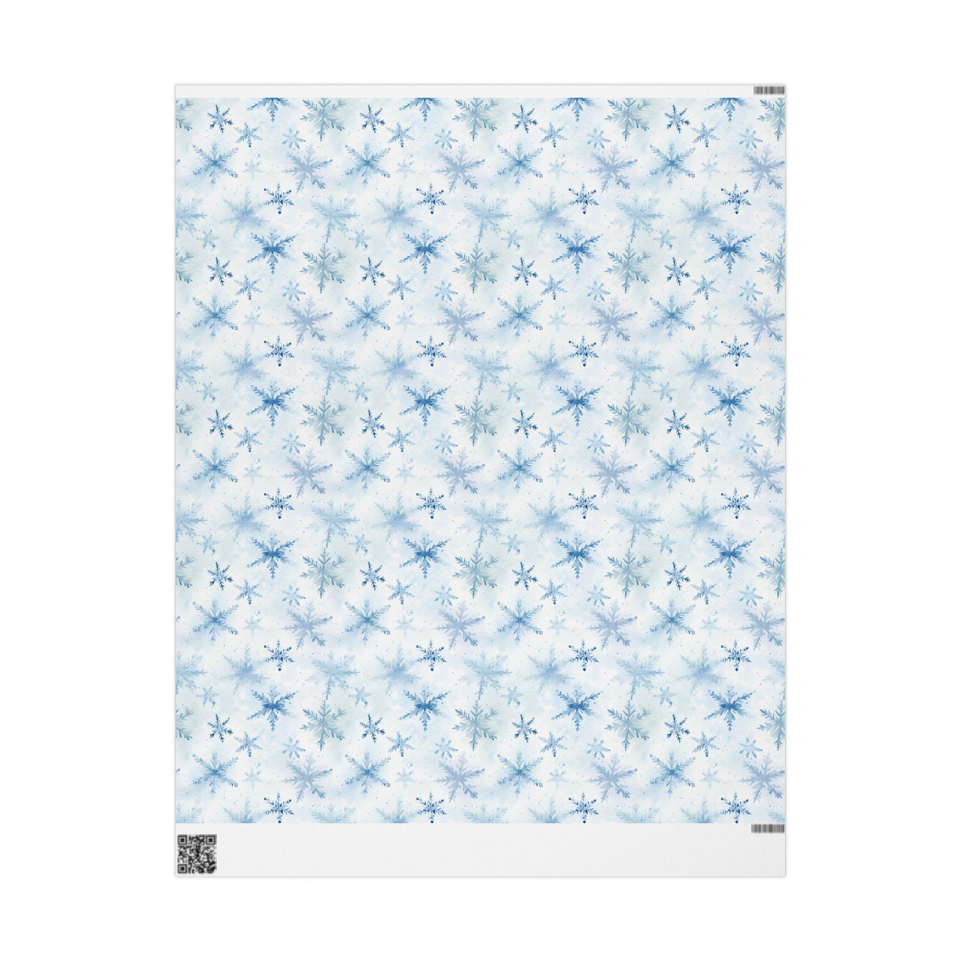 Blue Snowflake Christmas Wrapping Paper
