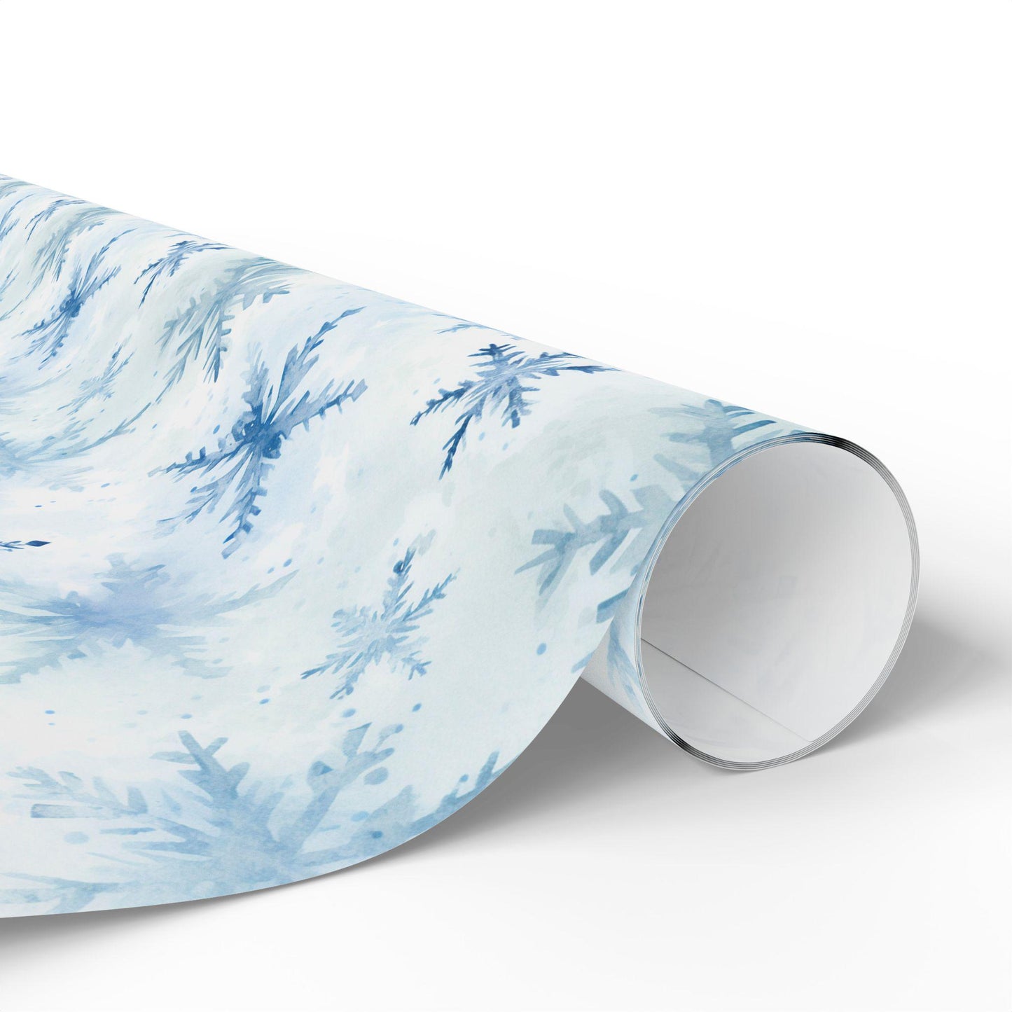 Blue Snowflake Christmas Wrapping Paper