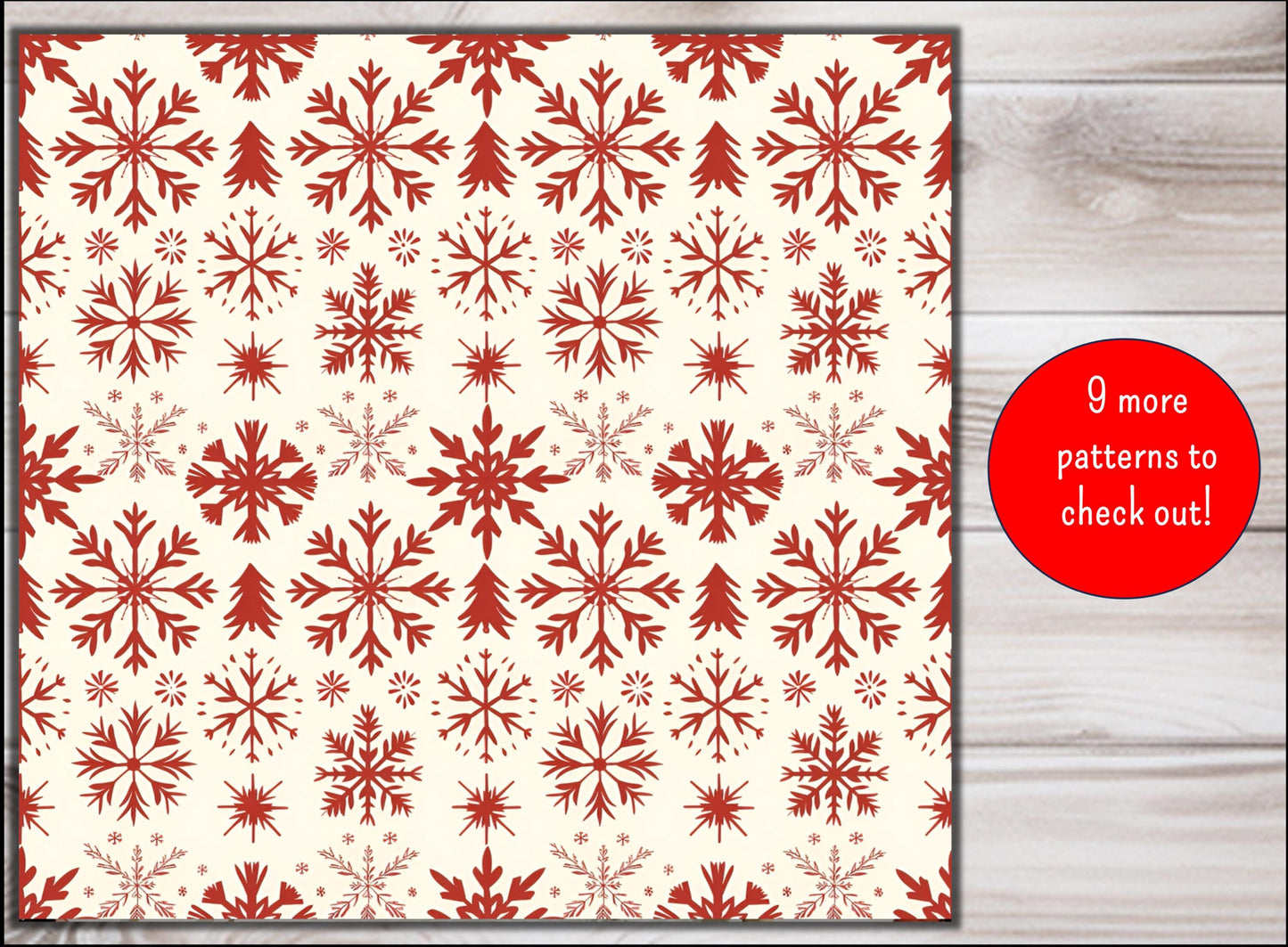 Christmas Wrapping Papers, Festive Red Snowflake Design, Holiday Gift Wrap, Vibrant Xmas Packaging, Winter Party Supplies