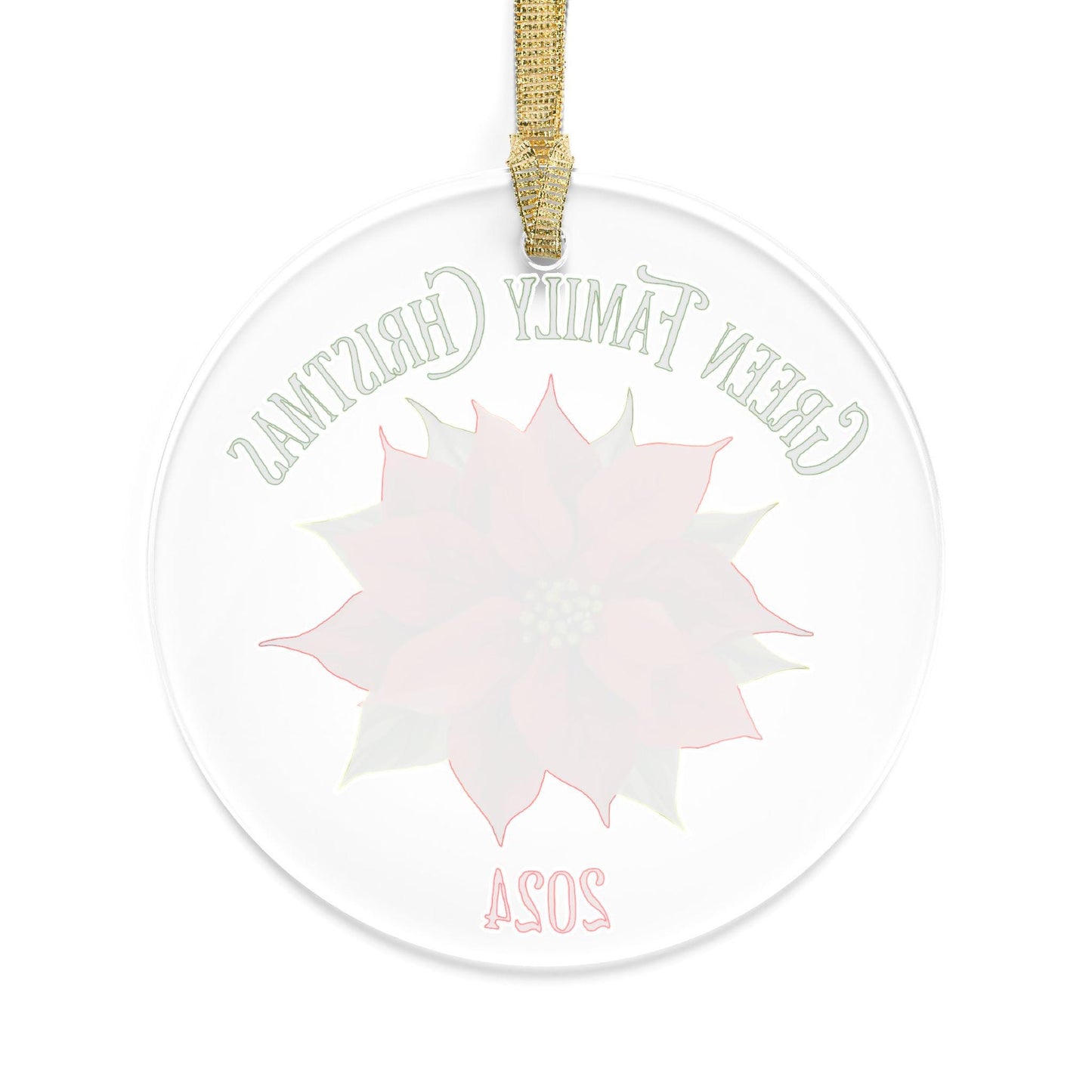 Personalized Poinsettia Acrylic Ornament