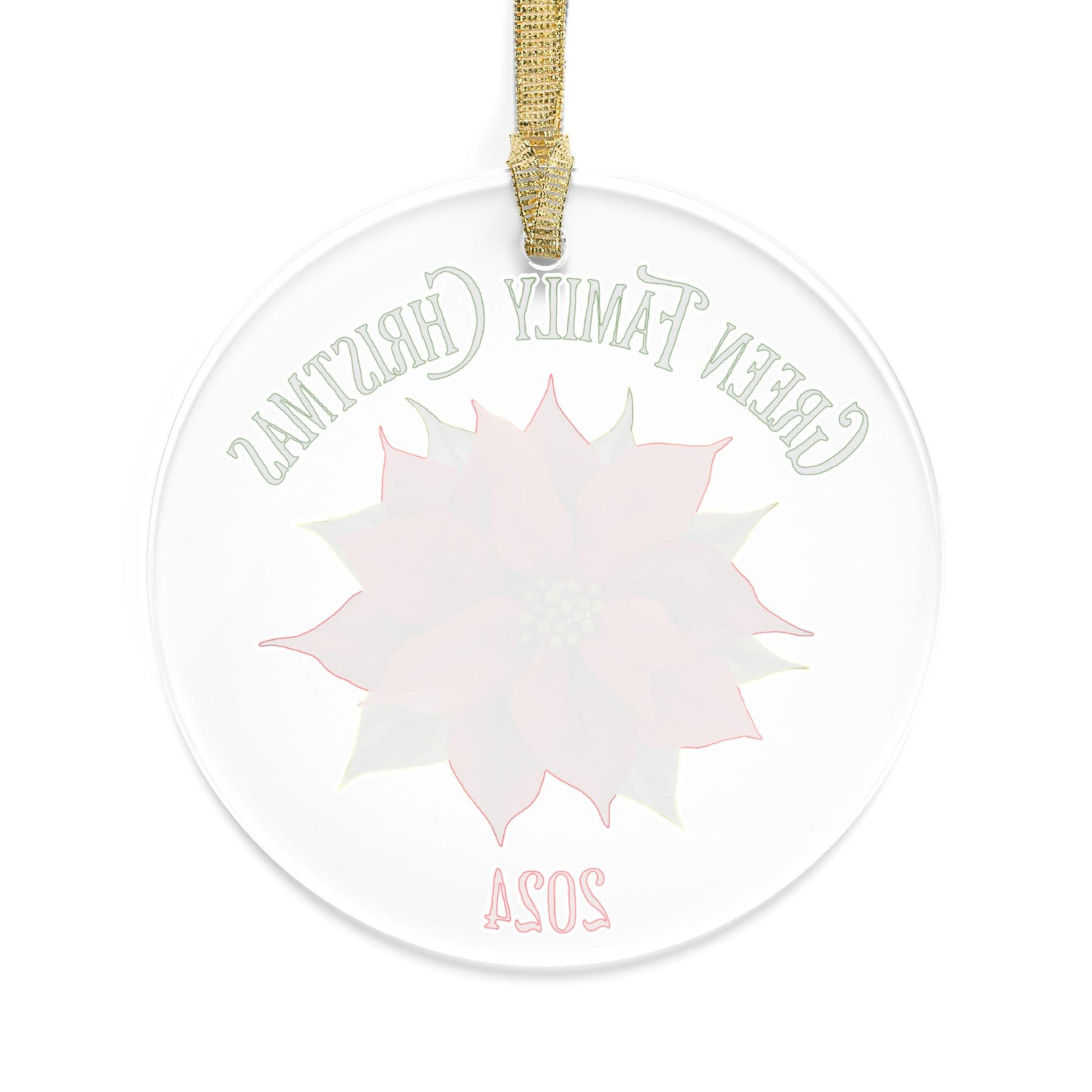 Personalized Poinsettia Acrylic Ornament