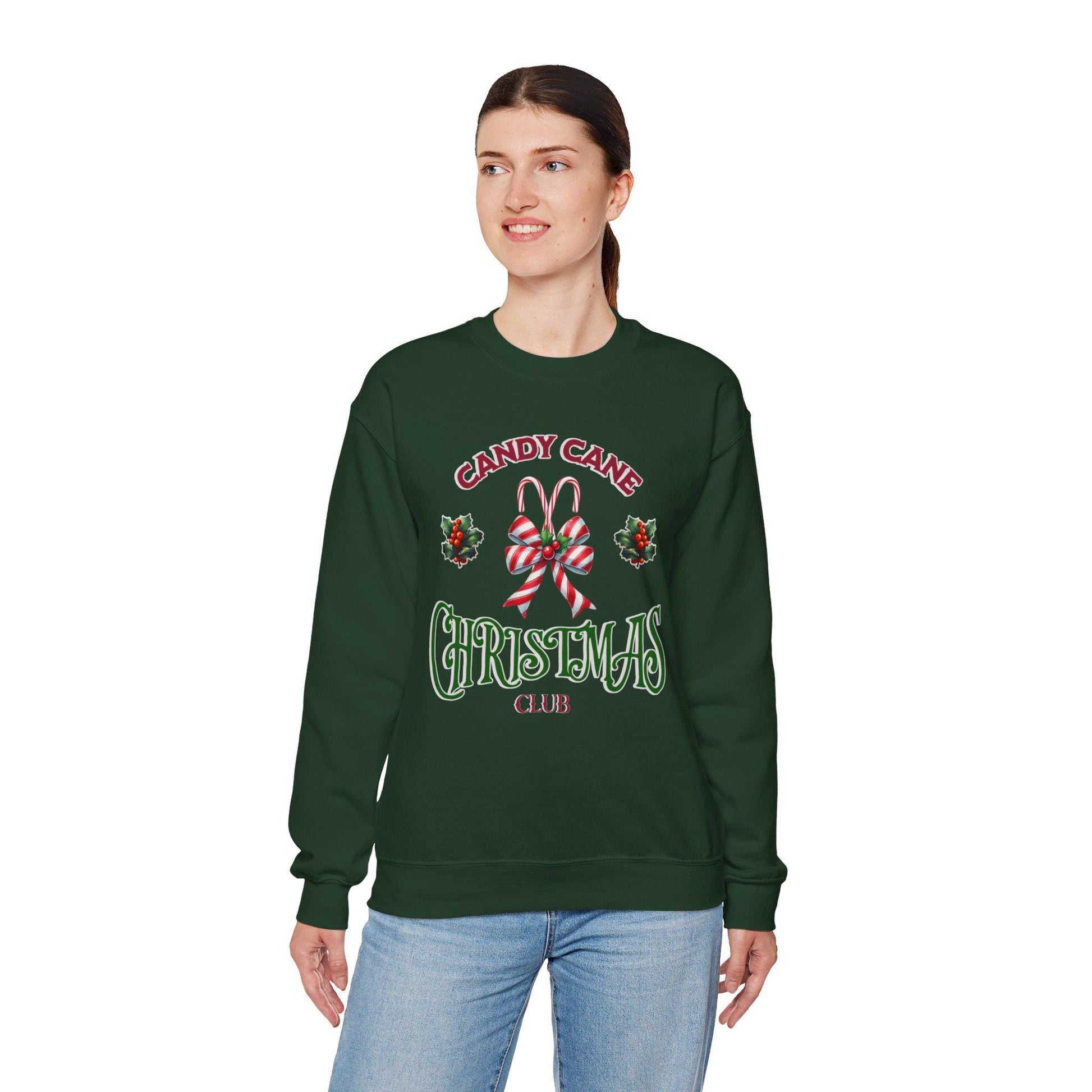 Candy Cane Christmas Club Sweatshirt - Fun Christmas Sweatshirt