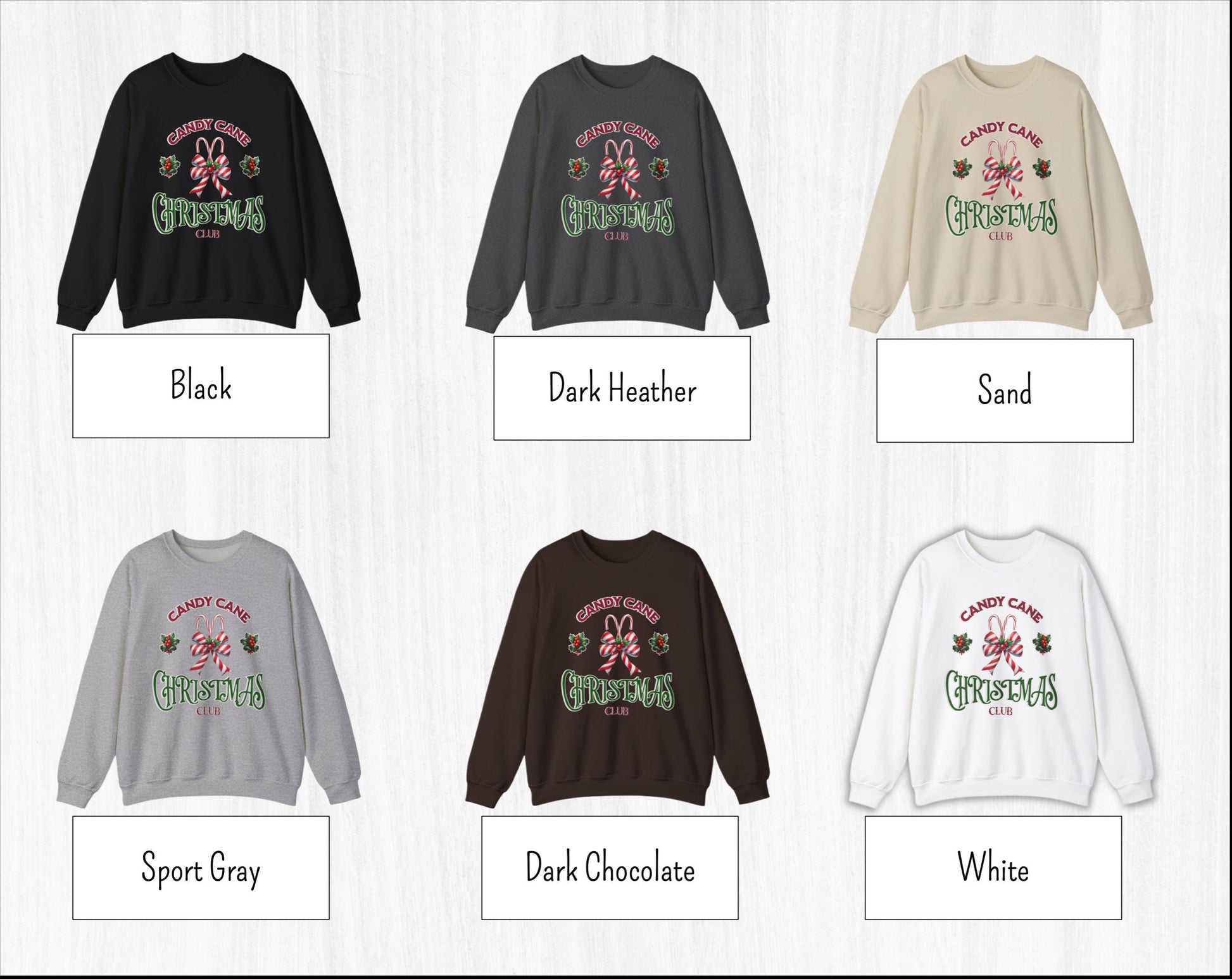 Candy Cane Christmas Club Sweatshirt - Fun Christmas Sweatshirt