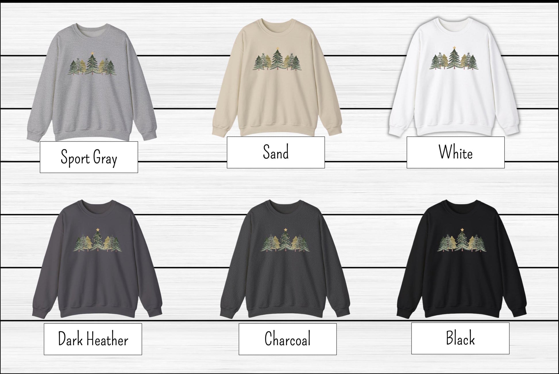 Christmas Holiday Pine Trees Sweatshirt