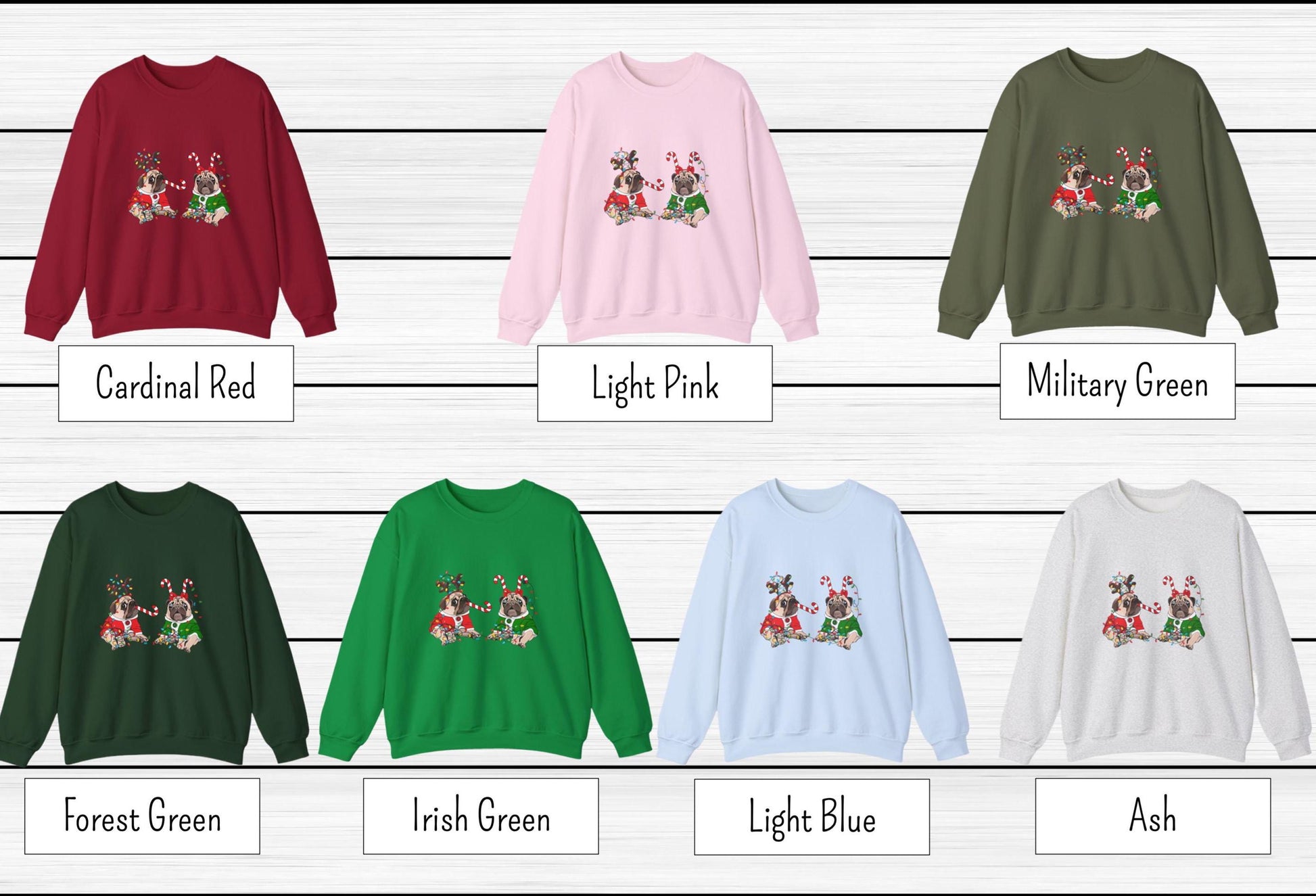 Christmas Pug Crewneck Sweatshirt - Funny Dog Sweatshirt