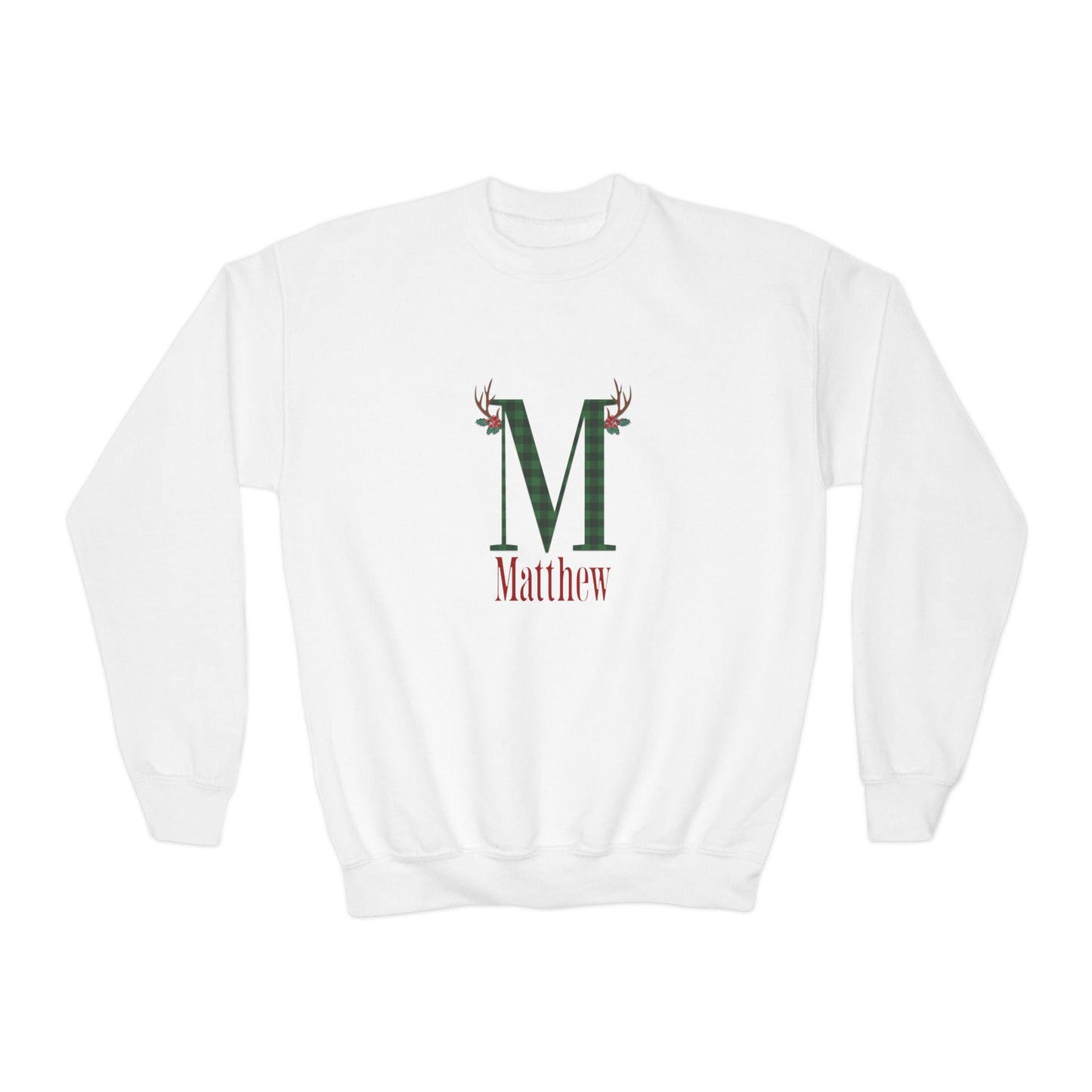 Kids' Personalized Monogram Christmas Sweatshirt