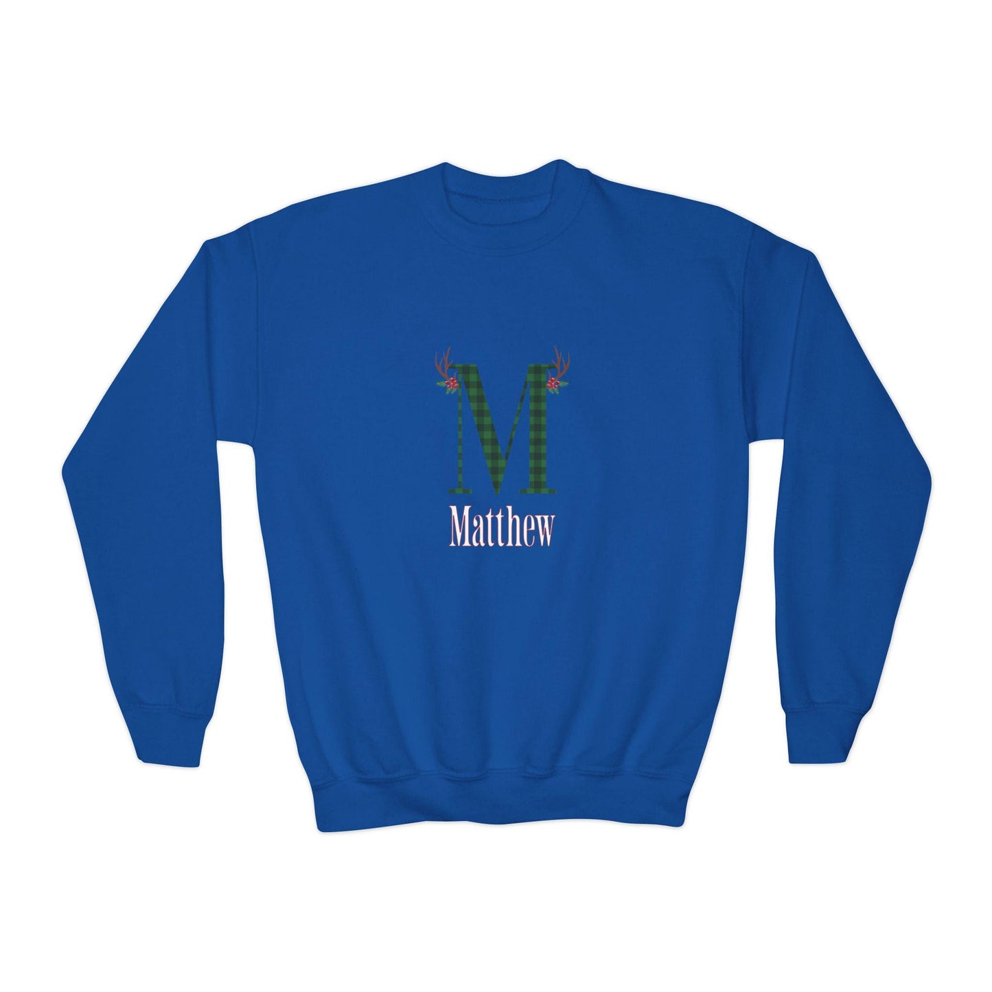 Kids' Personalized Monogram Christmas Sweatshirt