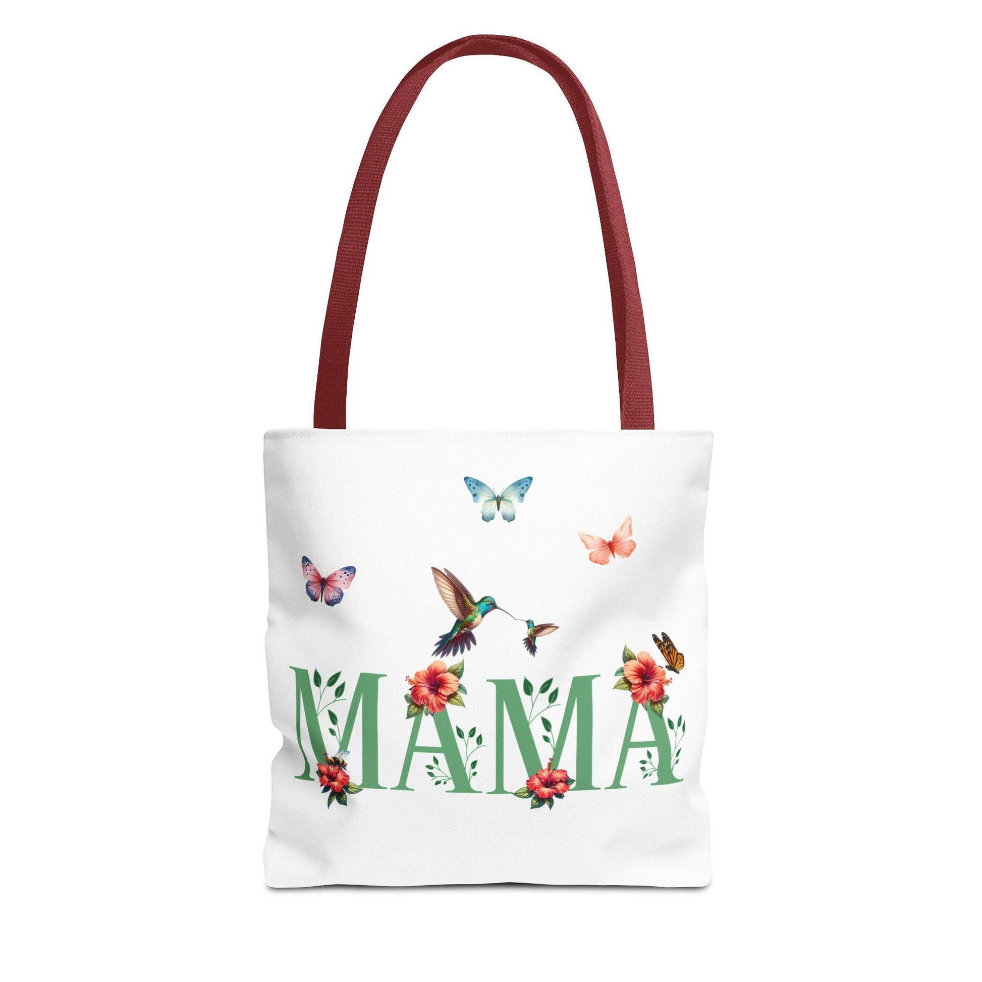 Mama Tote Bag - Natural Elements, Butterflies, Ladybug, Hummingbird, Gift for Birthdays, Mother's Day, Christmas, Mom Gift, Parenting Bag,