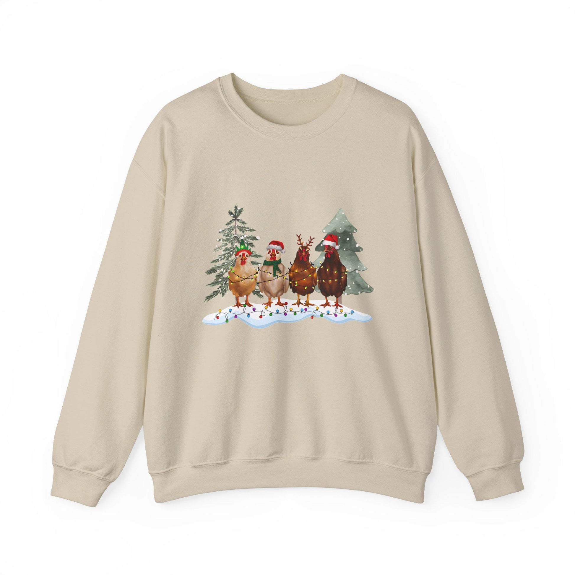 Christmas Chickens Crewneck Sweatshirt