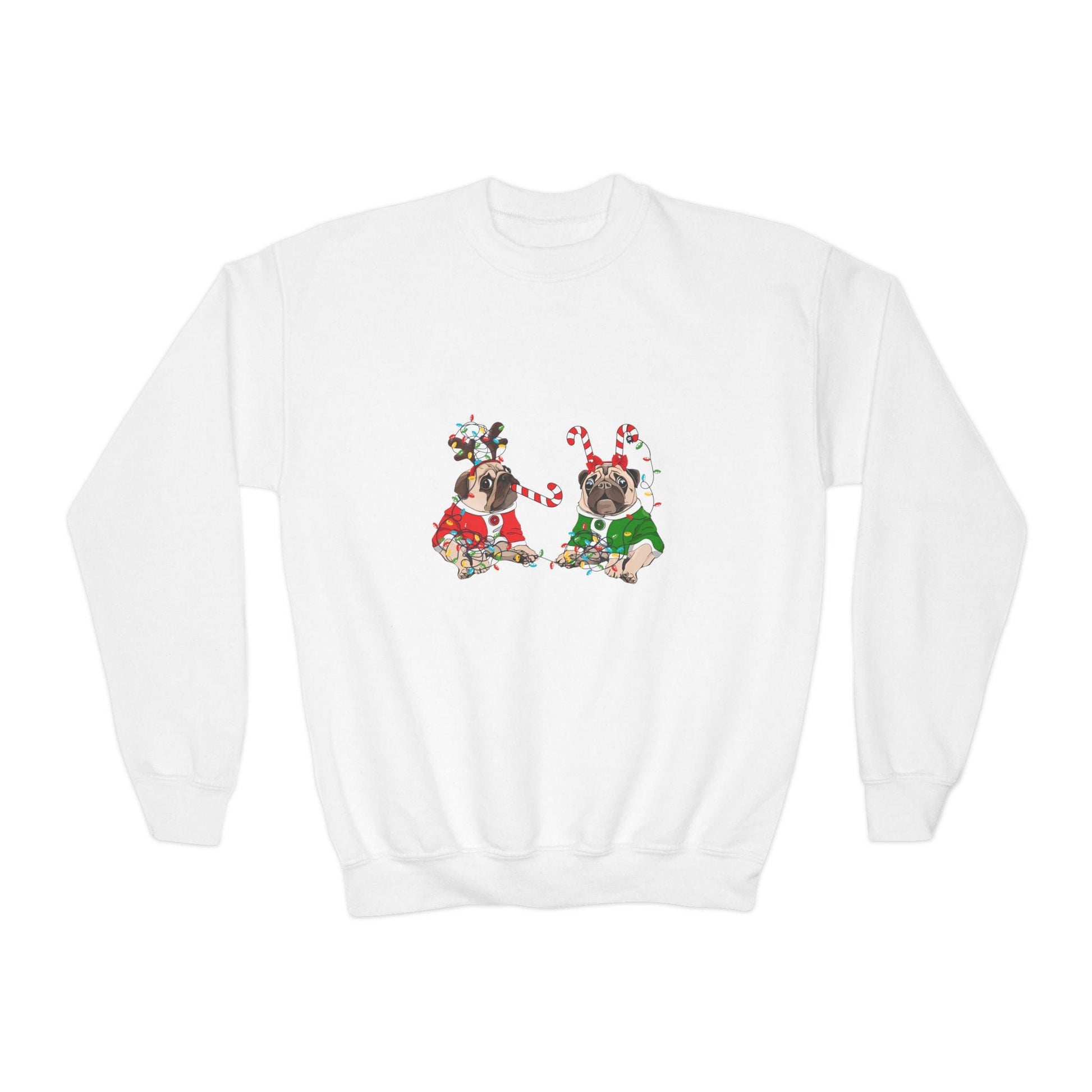 Kids' Christmas Pug Sweatshirt- Fun Dog Sweatshirt