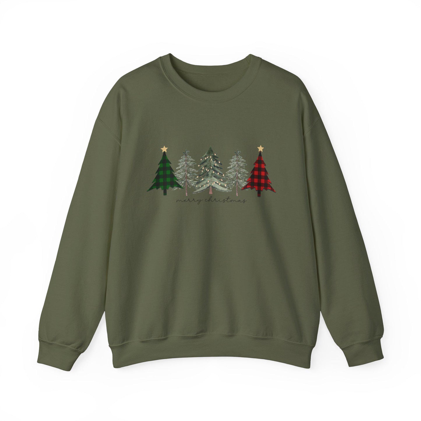 Christmas Trees Unisex Rustic Sweatshirt