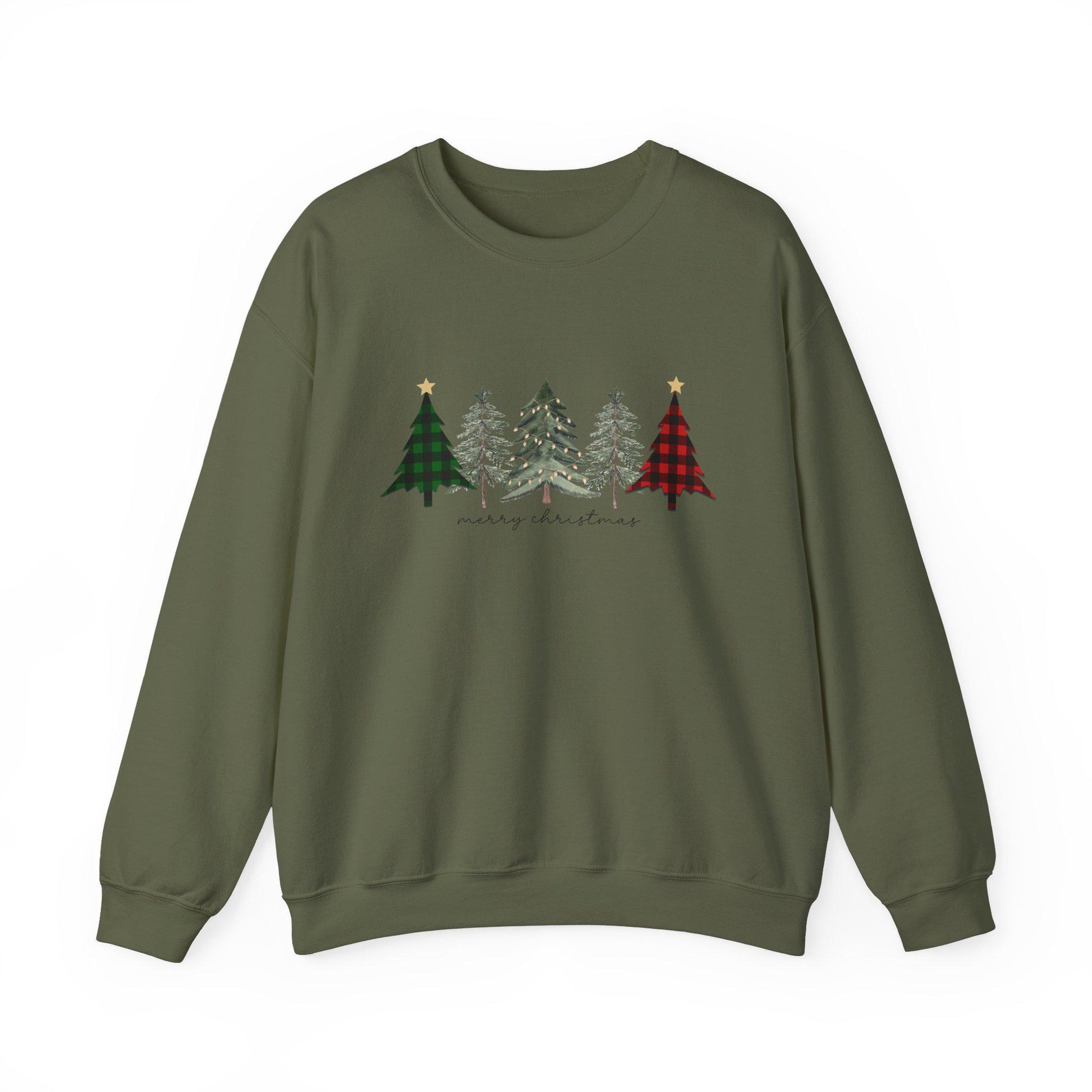 Christmas Trees Unisex Rustic Sweatshirt