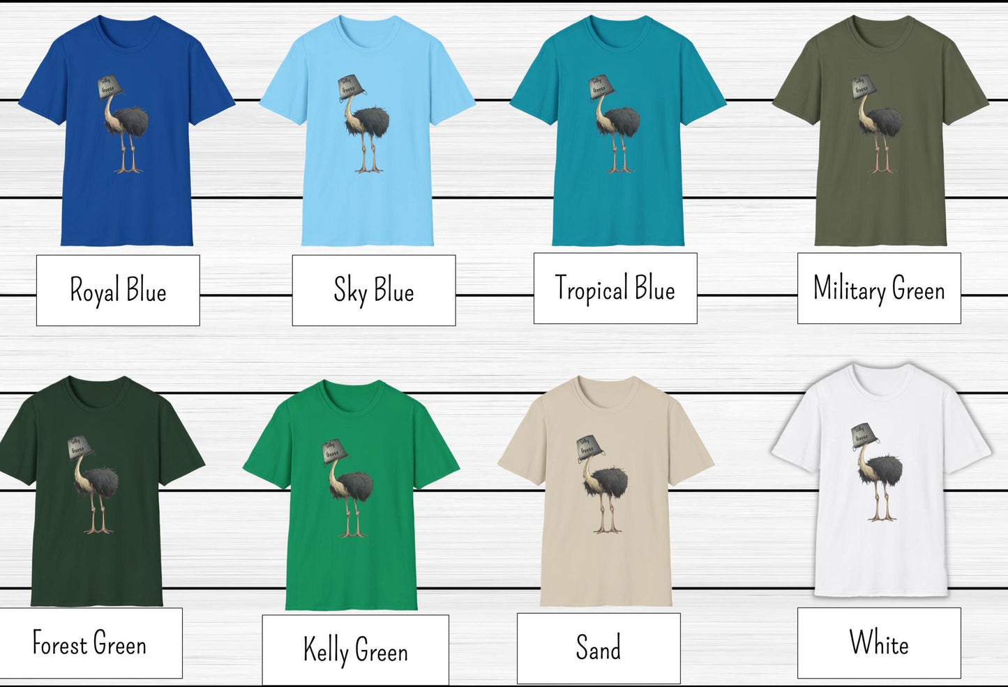 Funny Ostrich Softstyle Tee - 'Silly Goose" Tee