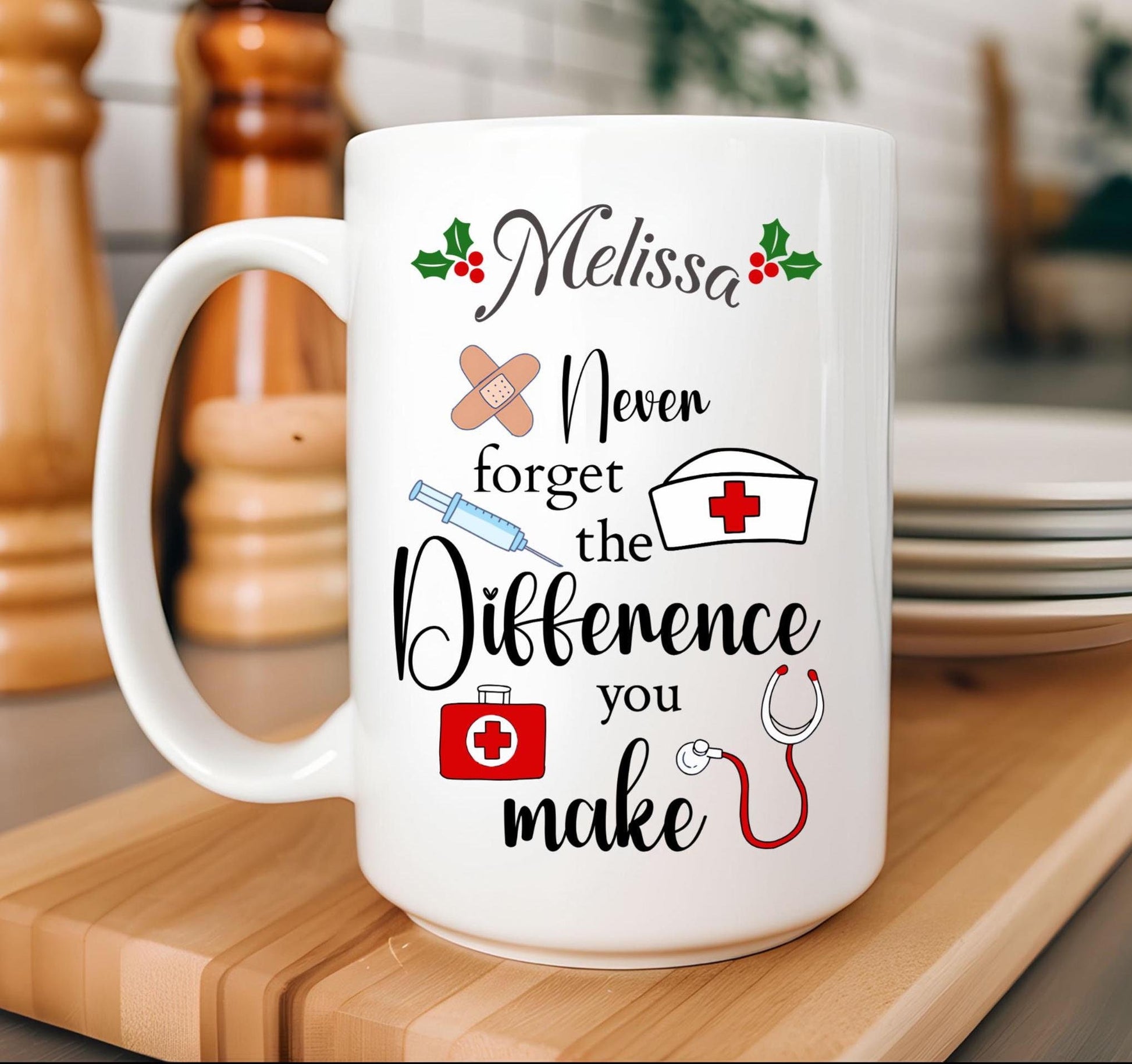 Personalized Gift - Ceramic Mug for Nurses