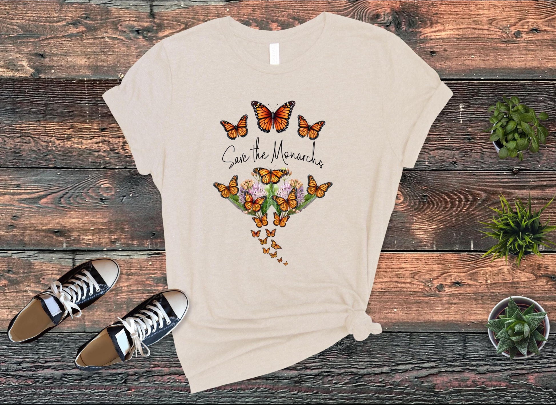 Monarch Butterfly Awareness Tee, Save the Monarchs Shirt, Plant Milkweed Tshirt, Endangered Species Awareness Top, Butterfly Lover Gift