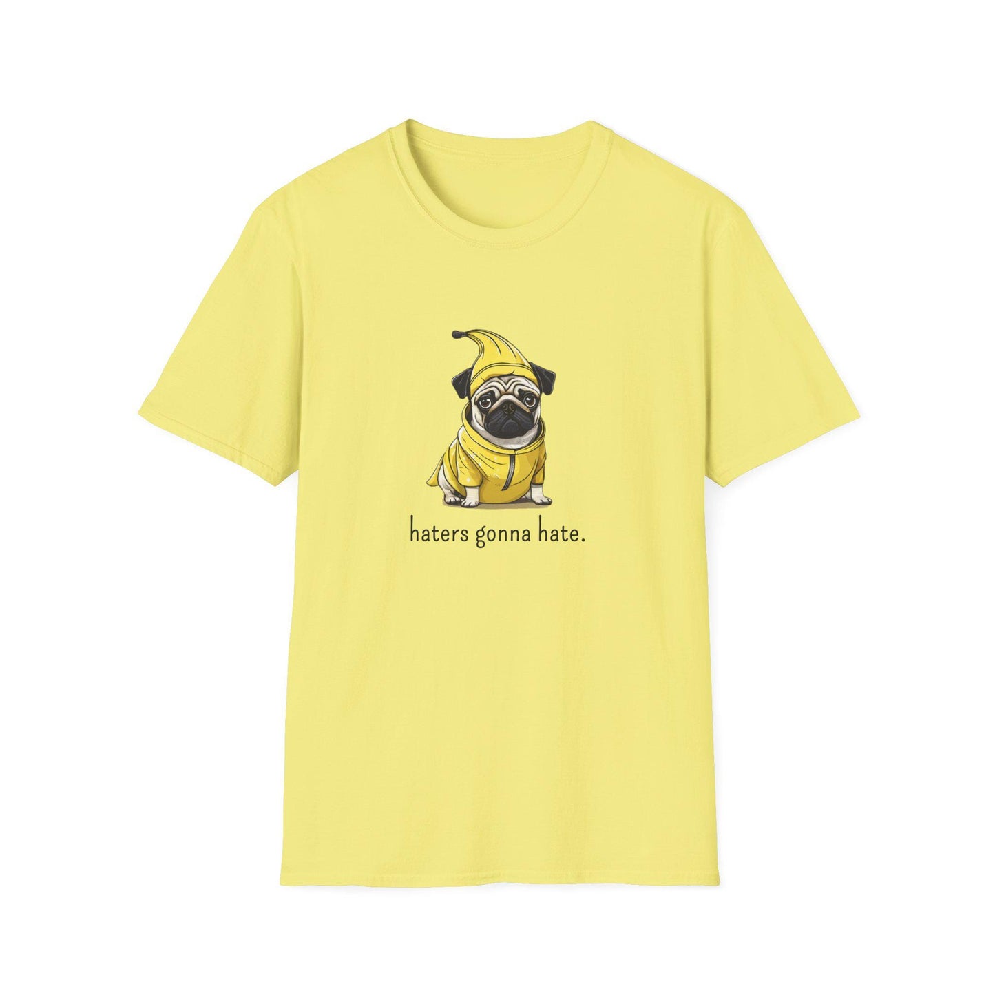 Pug in Banana Costume T-Shirt, Pug Lover Tee, Dog Costume Shirt, Playful Pug Top, Cute Pet Owner Gift