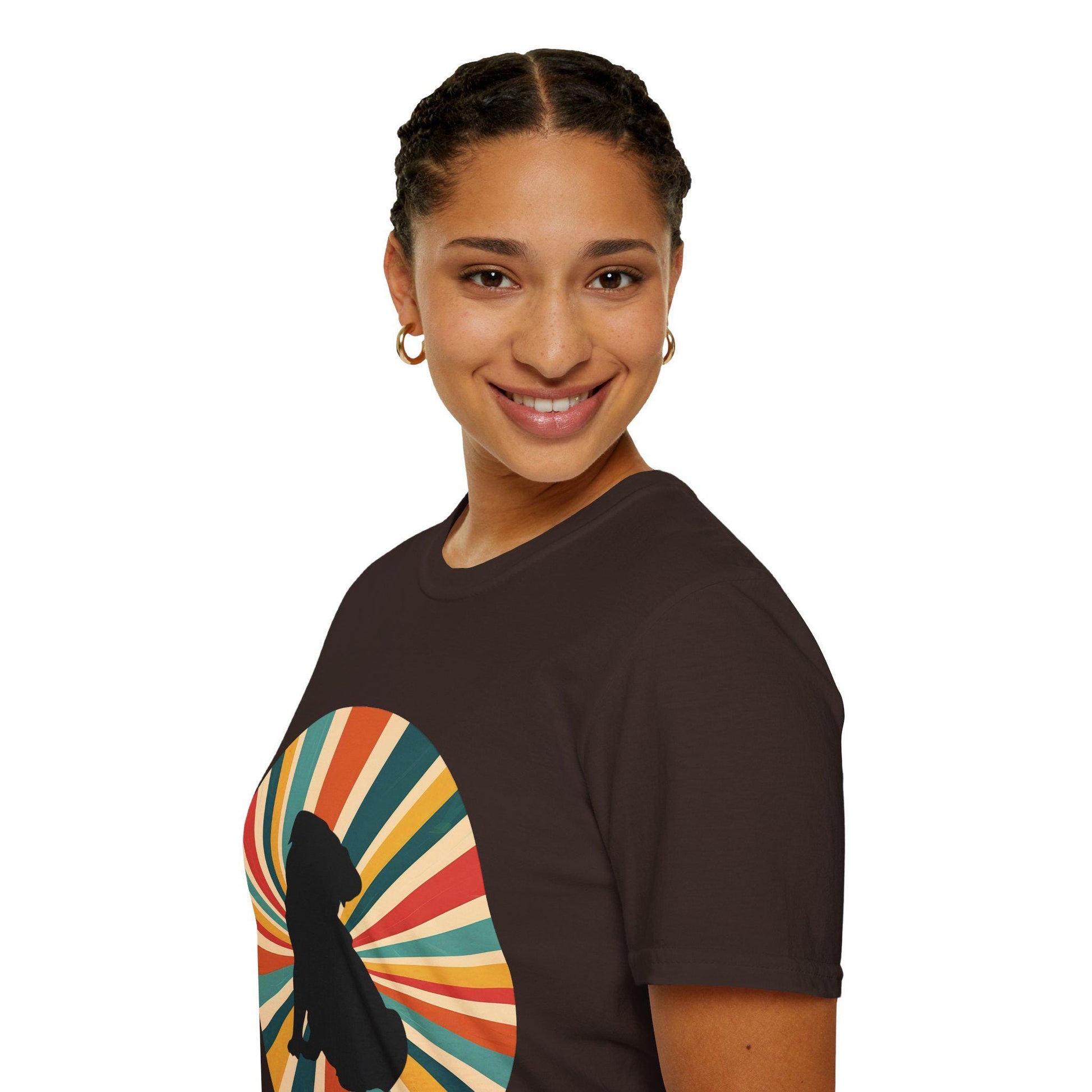 Pug Sunburst Retro T-Shirt