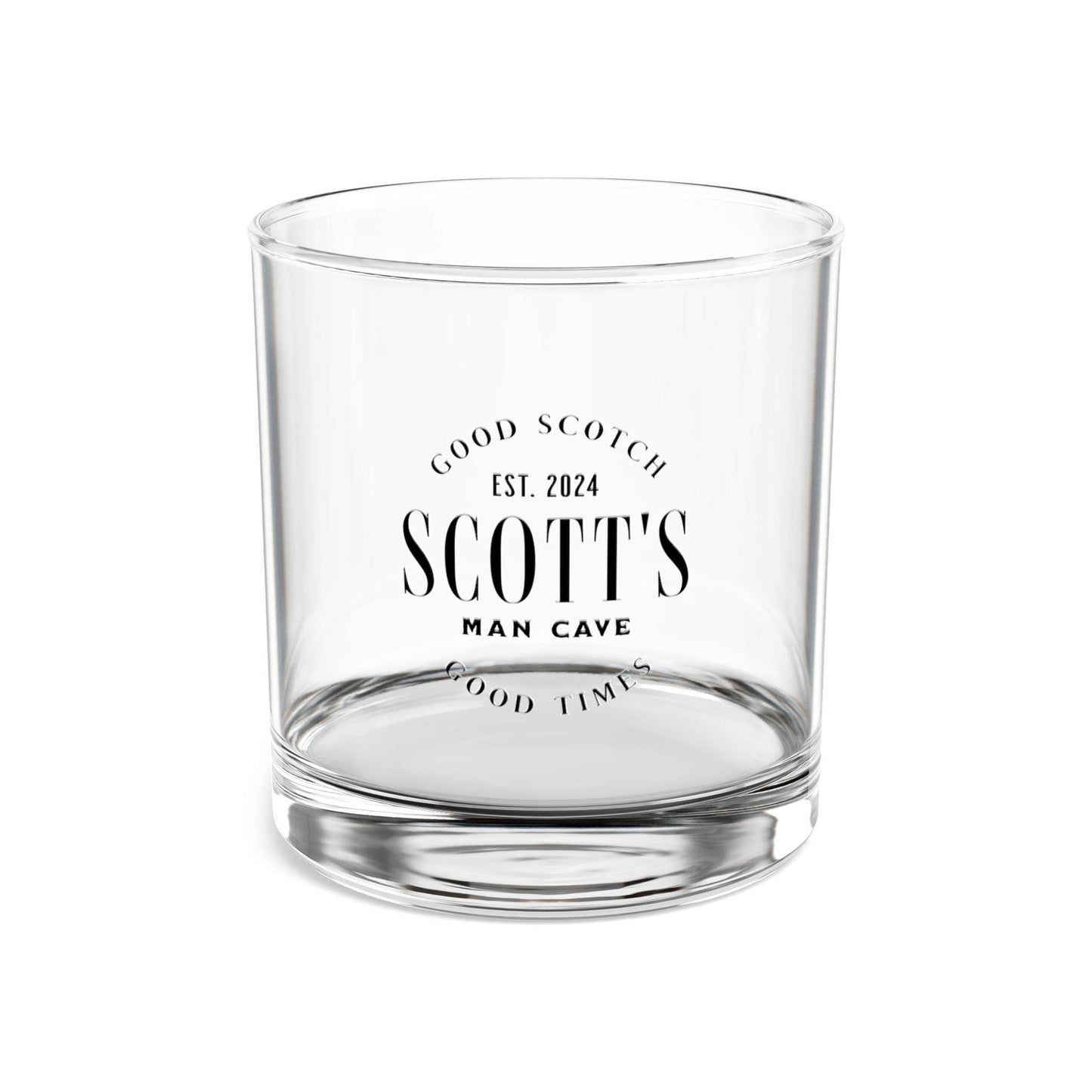 Personalized Rocks Glass, 10oz - Custom Engraved Whiskey Glass for Man Cave - Great Gift for Him, Father's Day, Birthday, Christmas, Wedding
