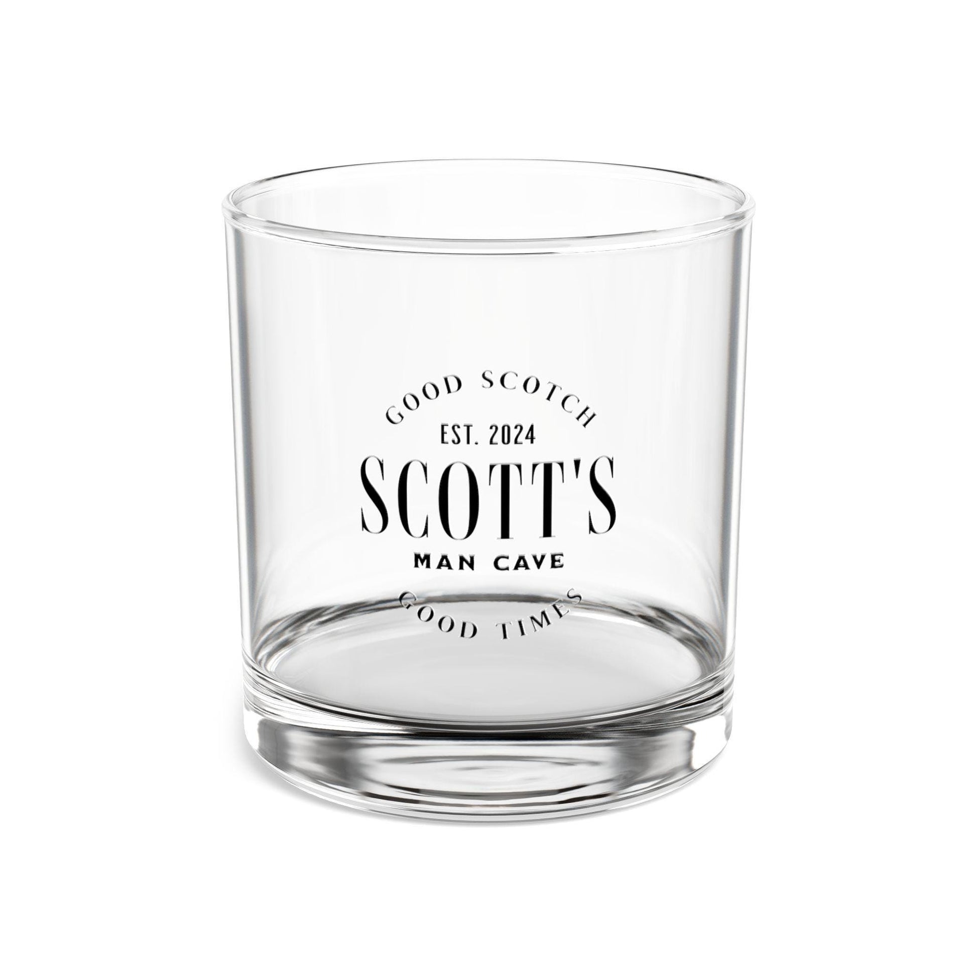 Personalized Rocks Glass, 10oz - Custom Engraved Whiskey Glass for Man Cave - Great Gift for Him, Father's Day, Birthday, Christmas, Wedding
