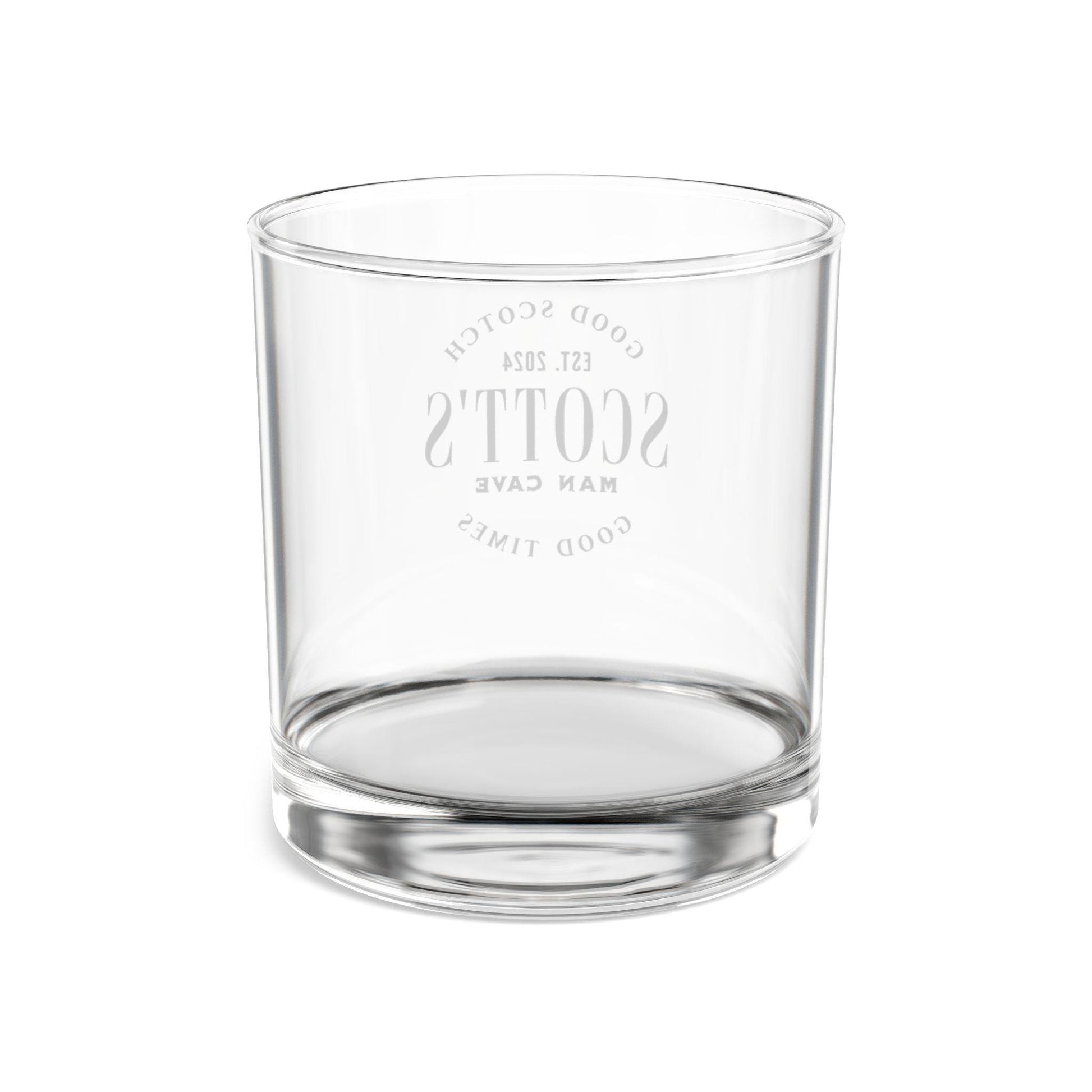 Personalized Rocks Glass, 10oz - Custom Engraved Whiskey Glass for Man Cave - Great Gift for Him, Father's Day, Birthday, Christmas, Wedding