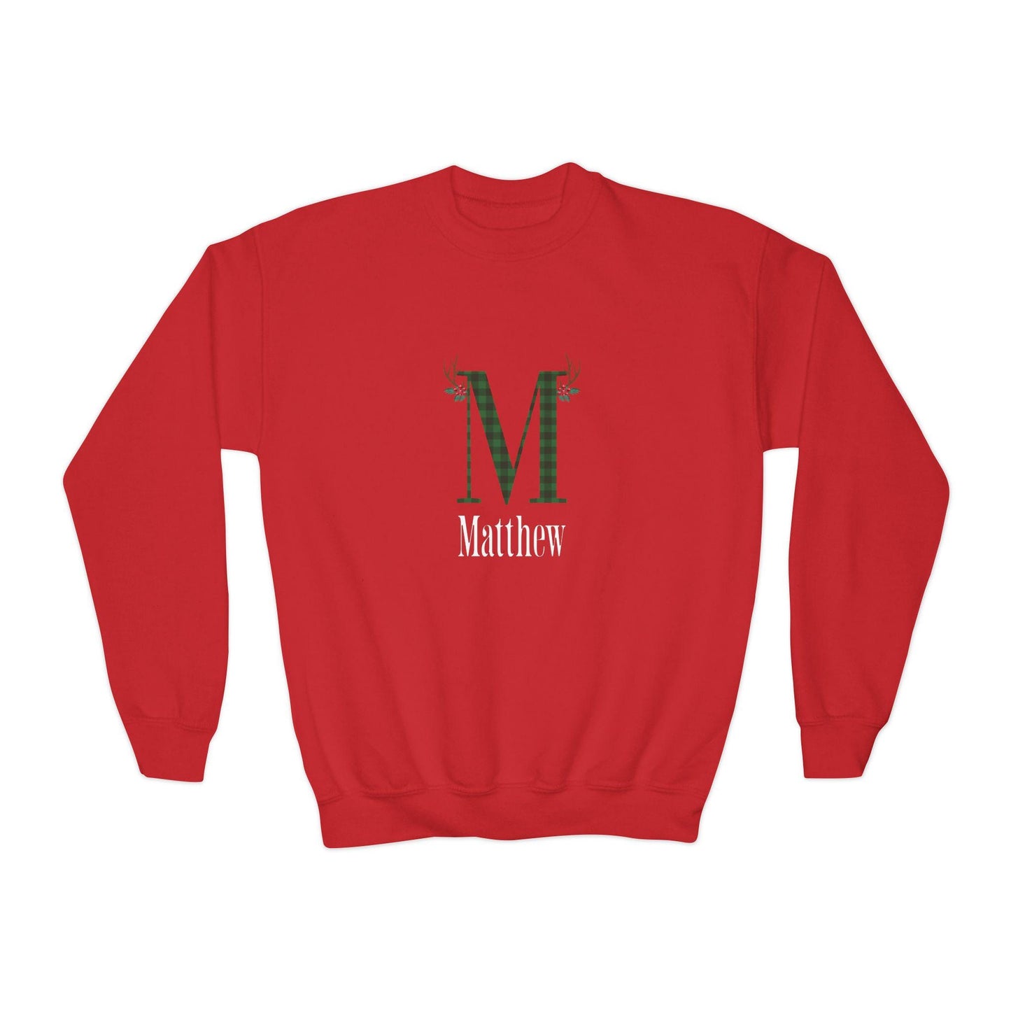 Kids' Personalized Monogram Christmas Sweatshirt