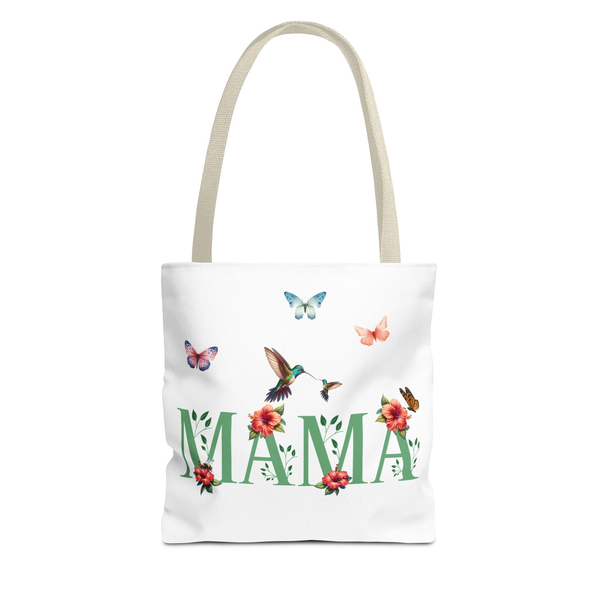 Mama Tote Bag - Natural Elements, Butterflies, Ladybug, Hummingbird, Gift for Birthdays, Mother's Day, Christmas, Mom Gift, Parenting Bag,
