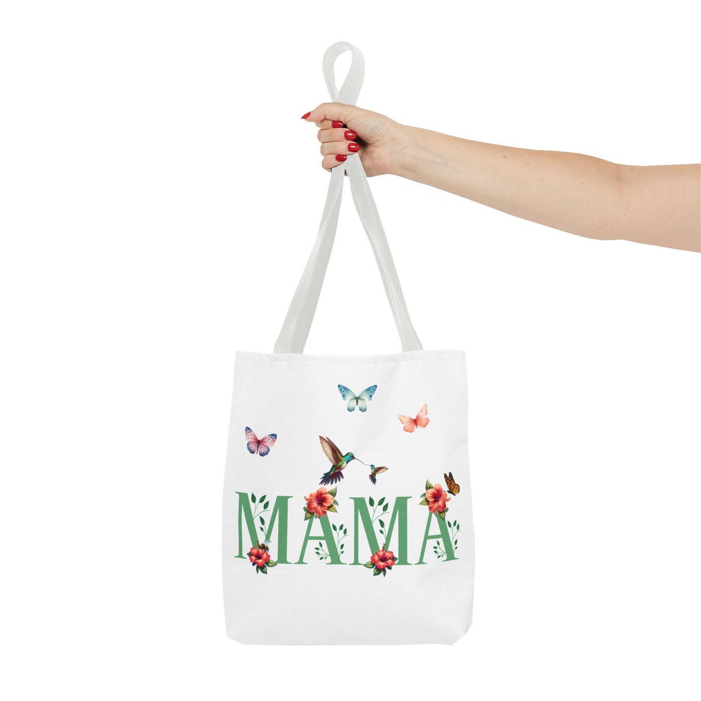 Mama Tote Bag - Natural Elements, Butterflies, Ladybug, Hummingbird, Gift for Birthdays, Mother's Day, Christmas, Mom Gift, Parenting Bag,