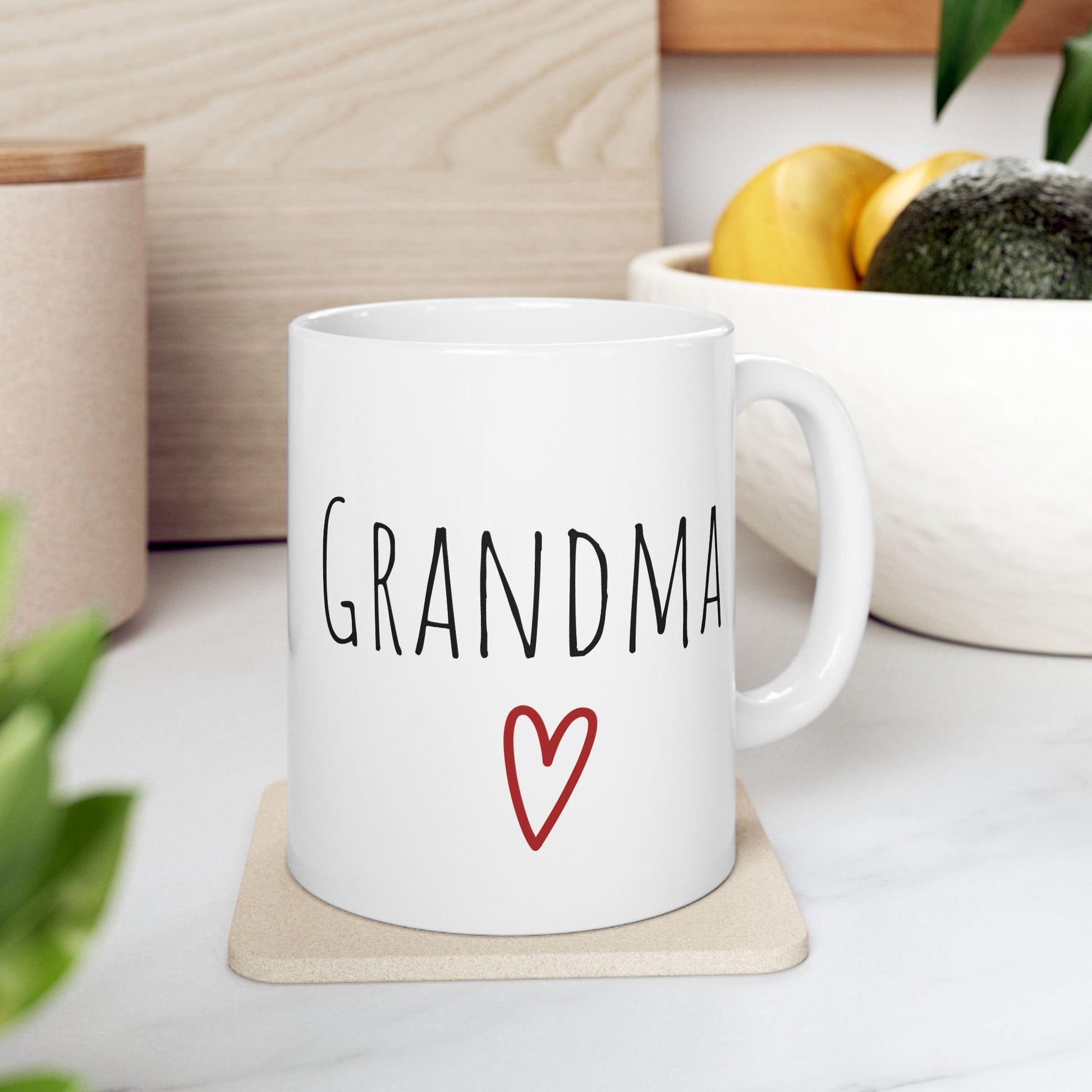 Grandma & Grandpa Ceramic Mug Set - Holiday Gift for Grandparents, 11oz or 15oz - Christmas, Grandparents Day, Birthday, Anniversary,