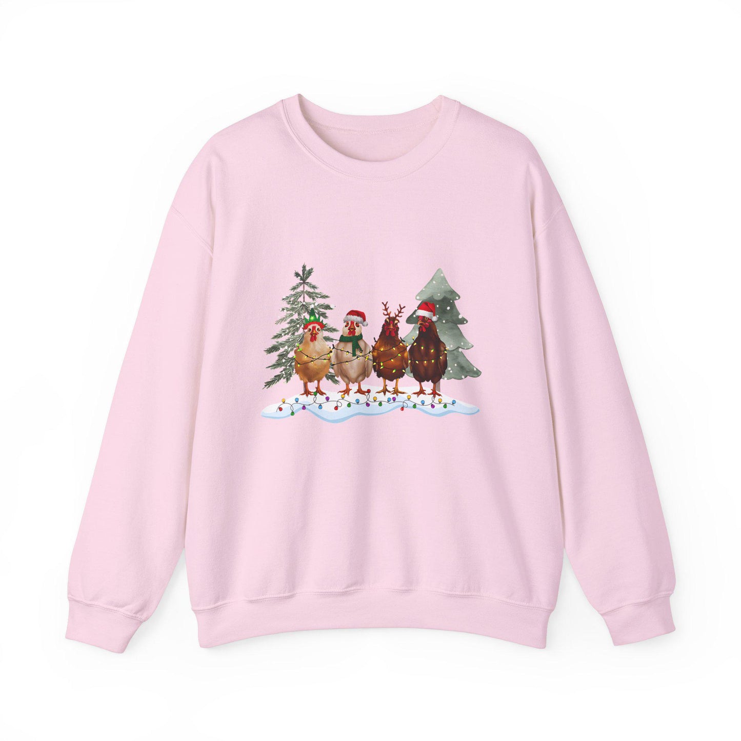 Christmas Chickens Crewneck Sweatshirt