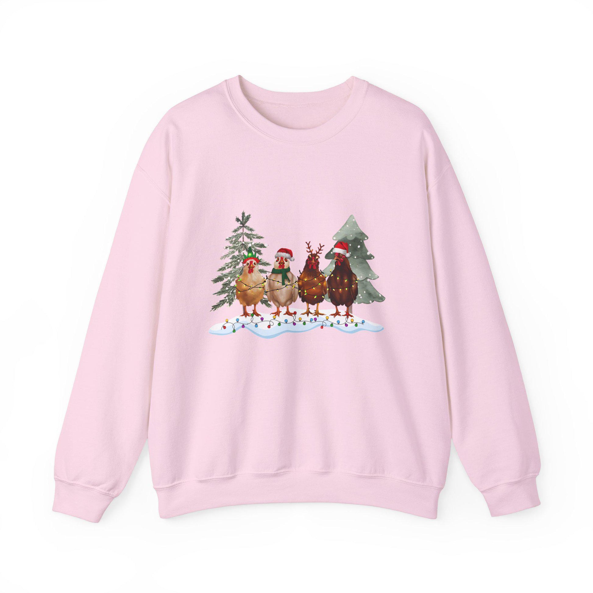 Christmas Chickens Crewneck Sweatshirt