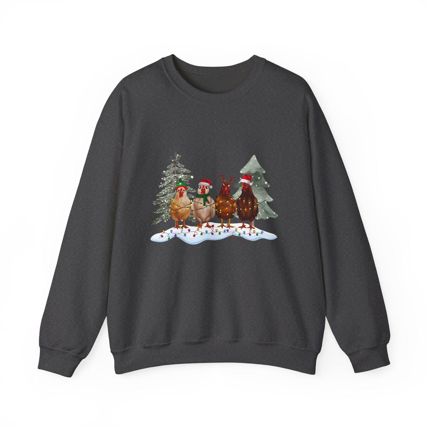 Christmas Chickens Crewneck Sweatshirt