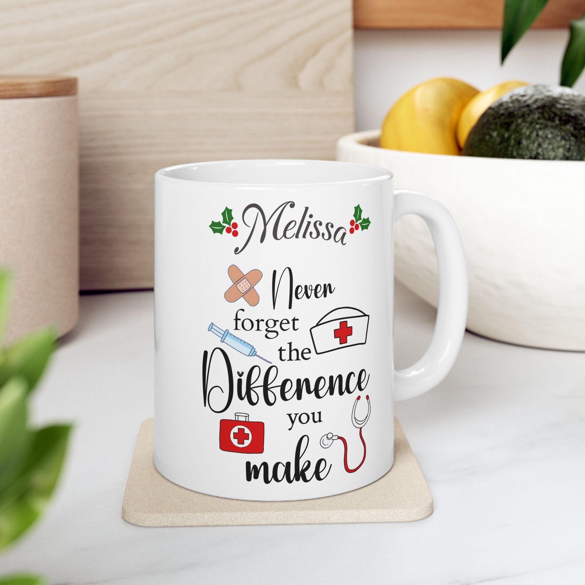 Personalized Gift - Ceramic Mug for Nurses