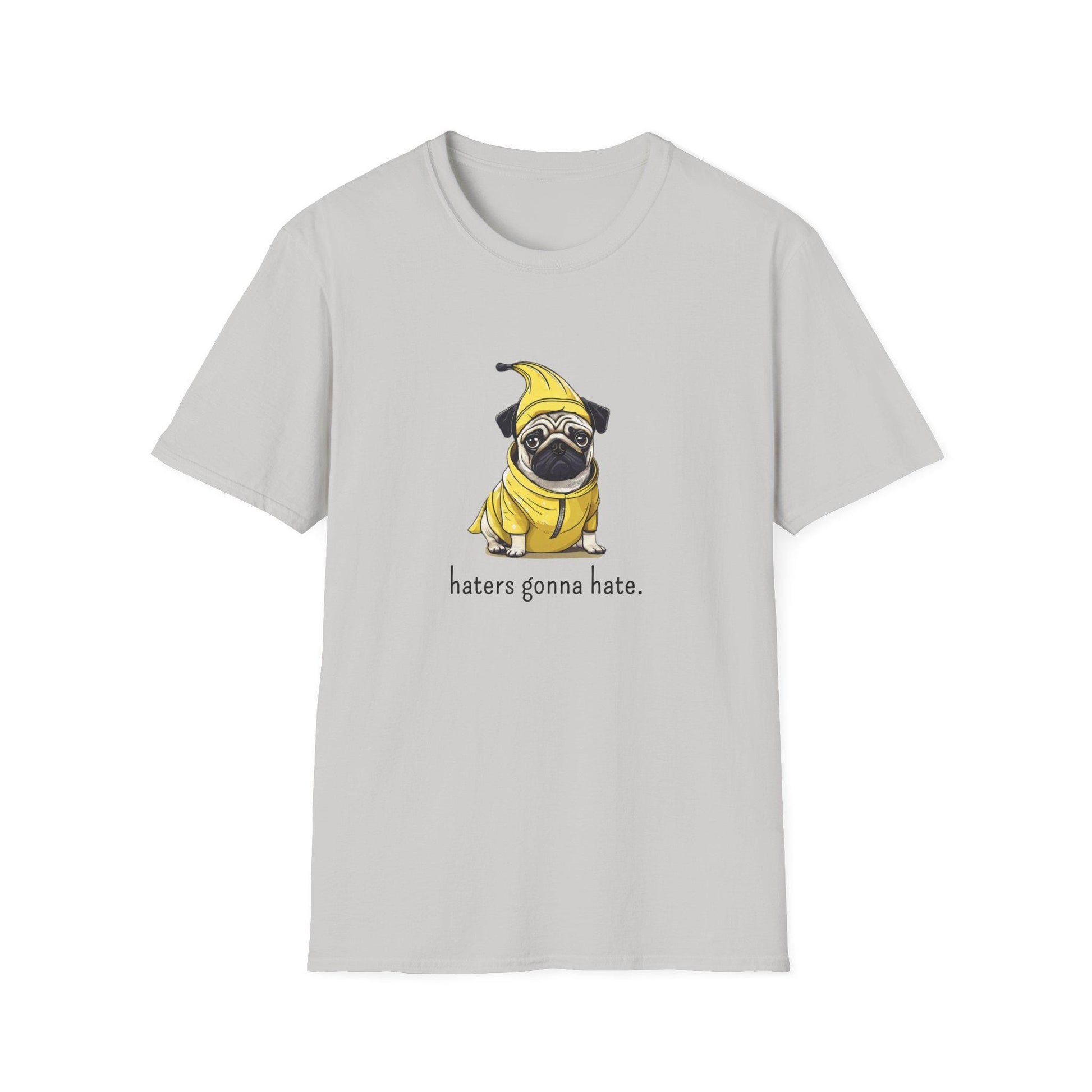 Pug in Banana Costume T-Shirt, Pug Lover Tee, Dog Costume Shirt, Playful Pug Top, Cute Pet Owner Gift
