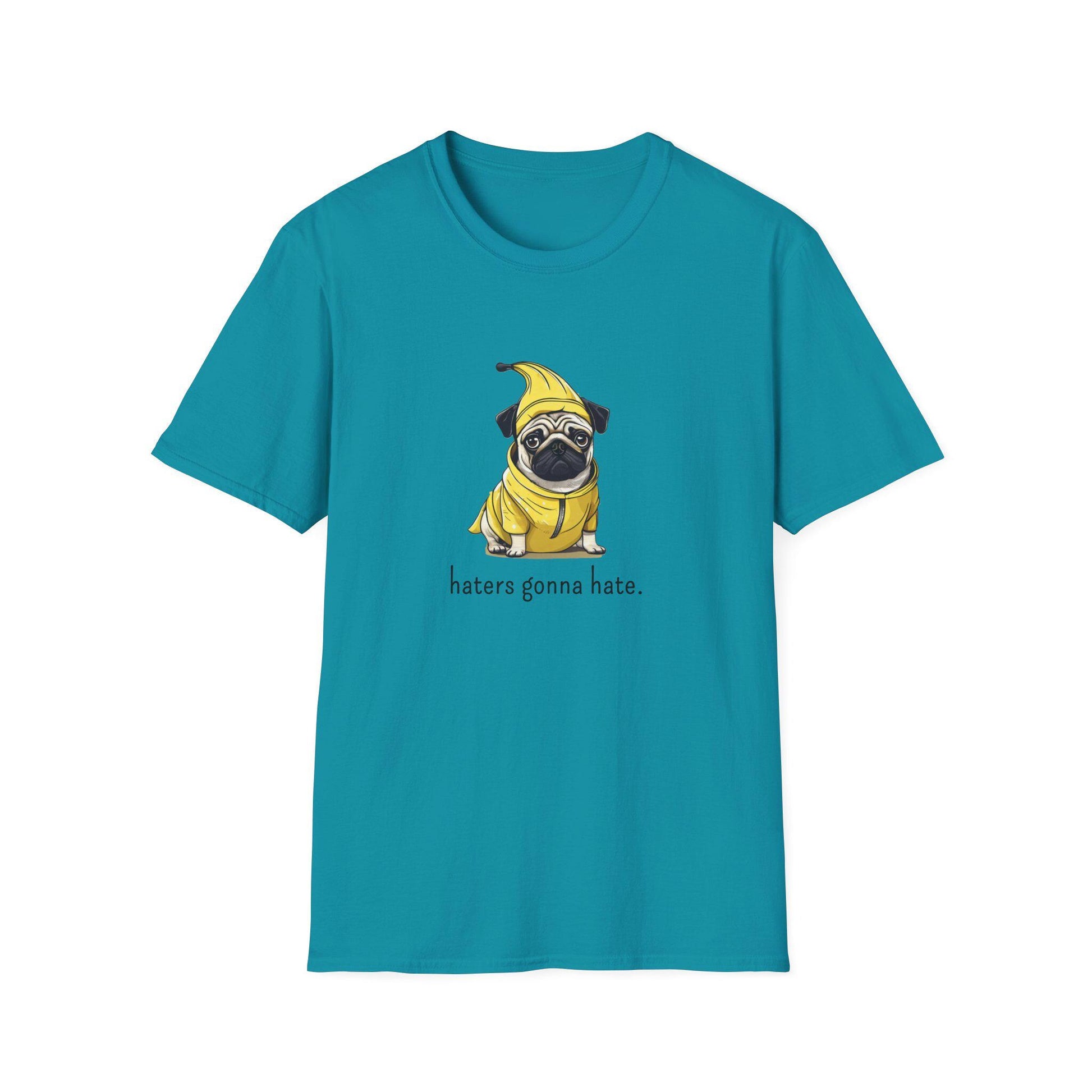 Pug in Banana Costume T-Shirt, Pug Lover Tee, Dog Costume Shirt, Playful Pug Top, Cute Pet Owner Gift