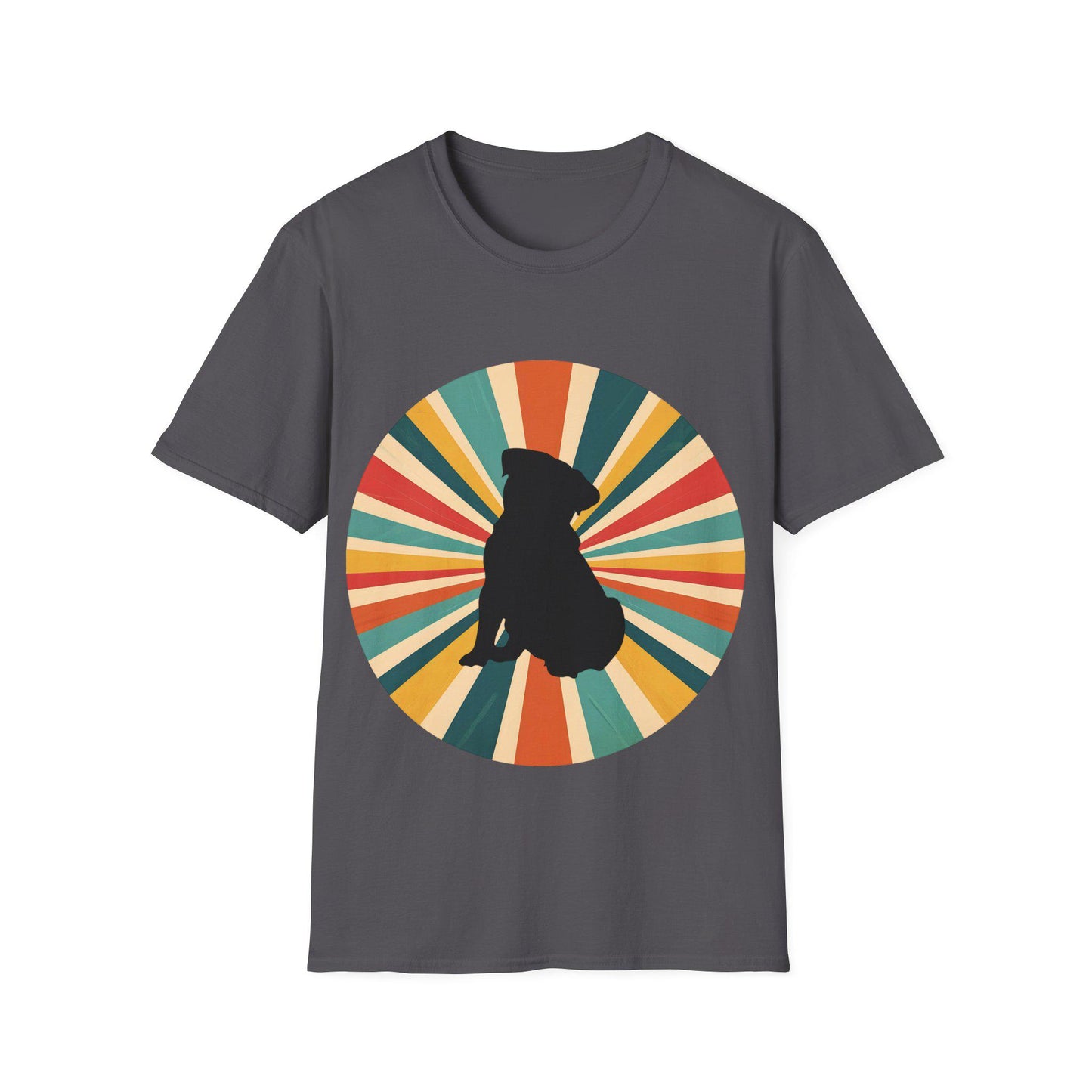 Pug Sunburst Retro T-Shirt