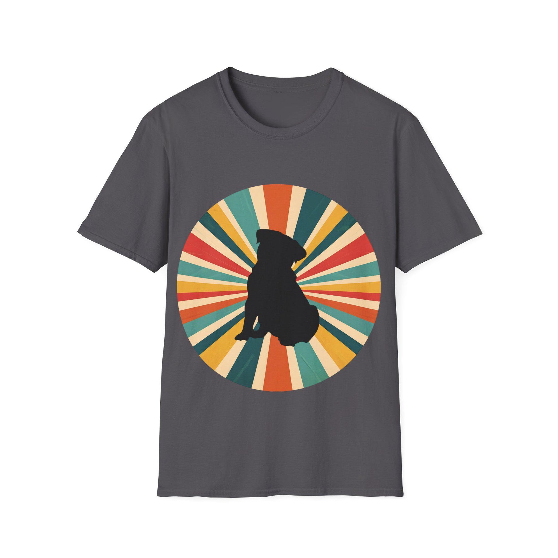 Pug Sunburst Retro T-Shirt